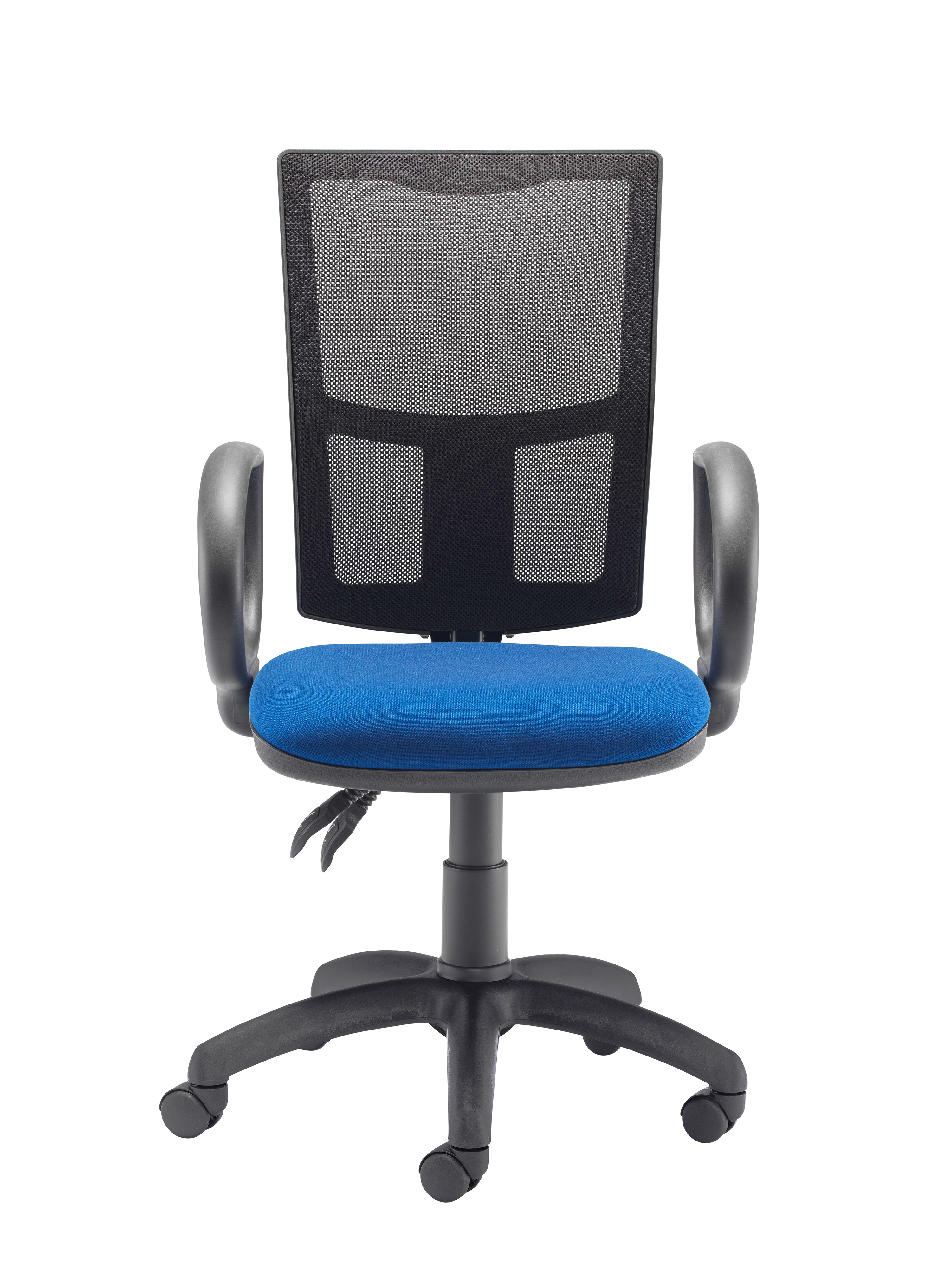 Calypso 2 Mesh Office Chair | Fixed Arms | Royal Blue thumbnail 2