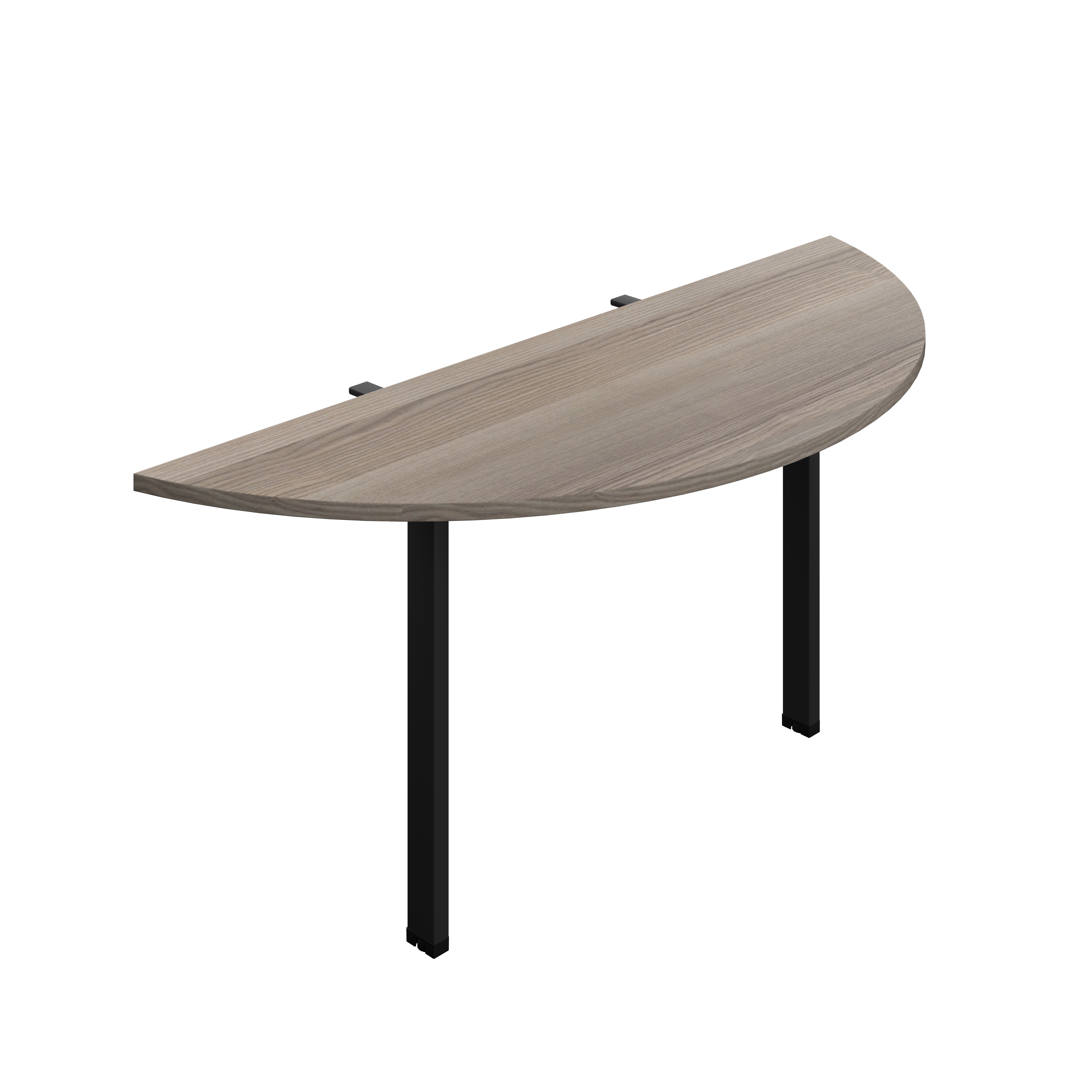 Synergy Screen Depth D-End Single Person Bench : Goal Post Leg : 1600 | 600 | Grey Oak/Black
