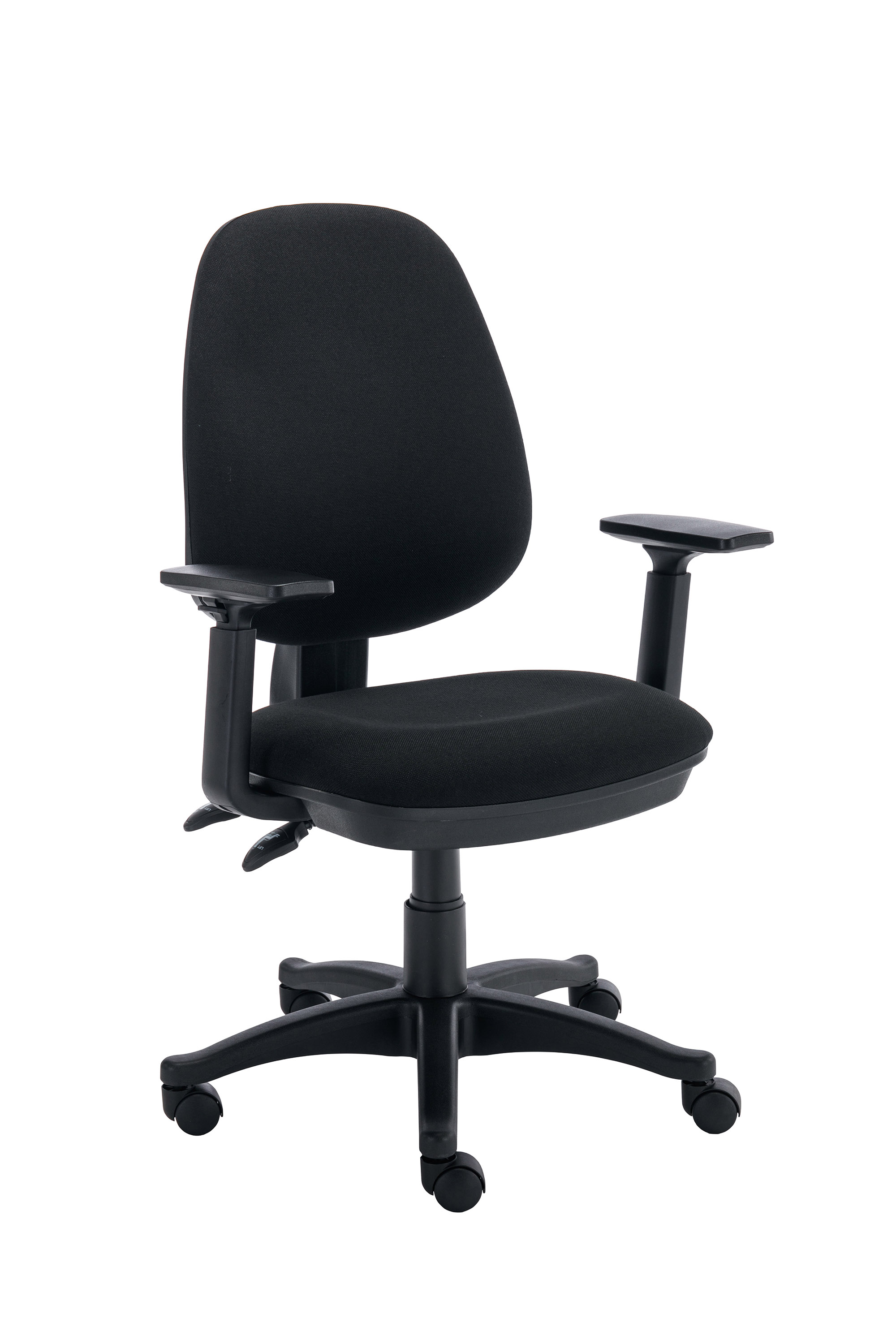 Versi 2 Lever Operator Chair | Adjustable Arms | Black