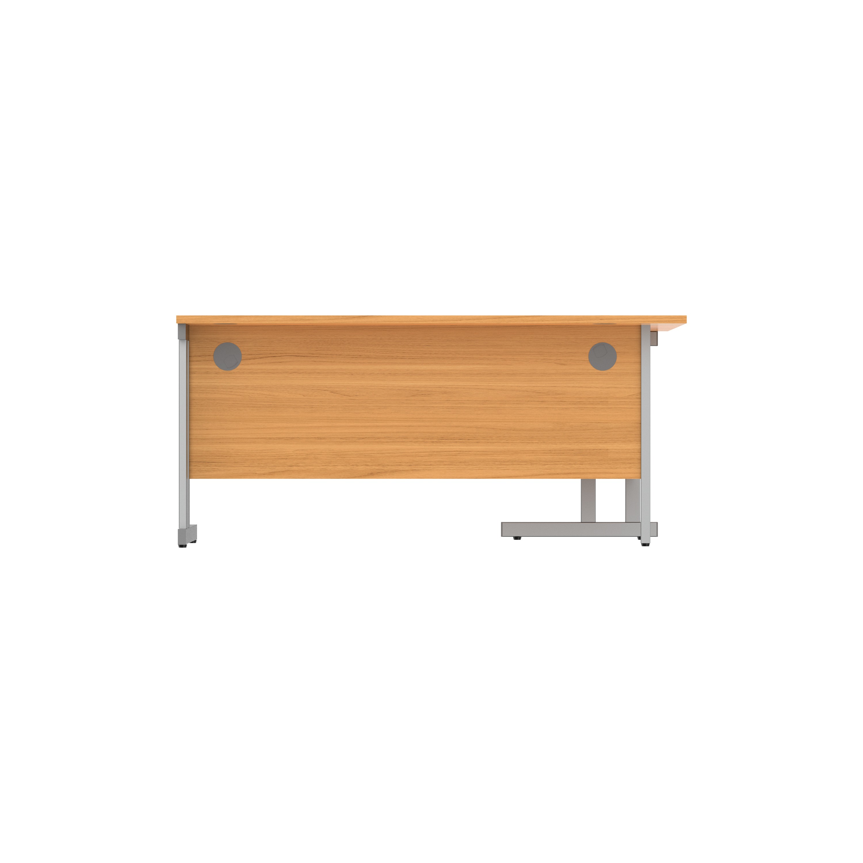 Office Left Hand Corner Desk with Steel Double Upright Cantilever Frame (FSC) | 1600X1200 | Norwegian Beech/Graphite thumbnail 5