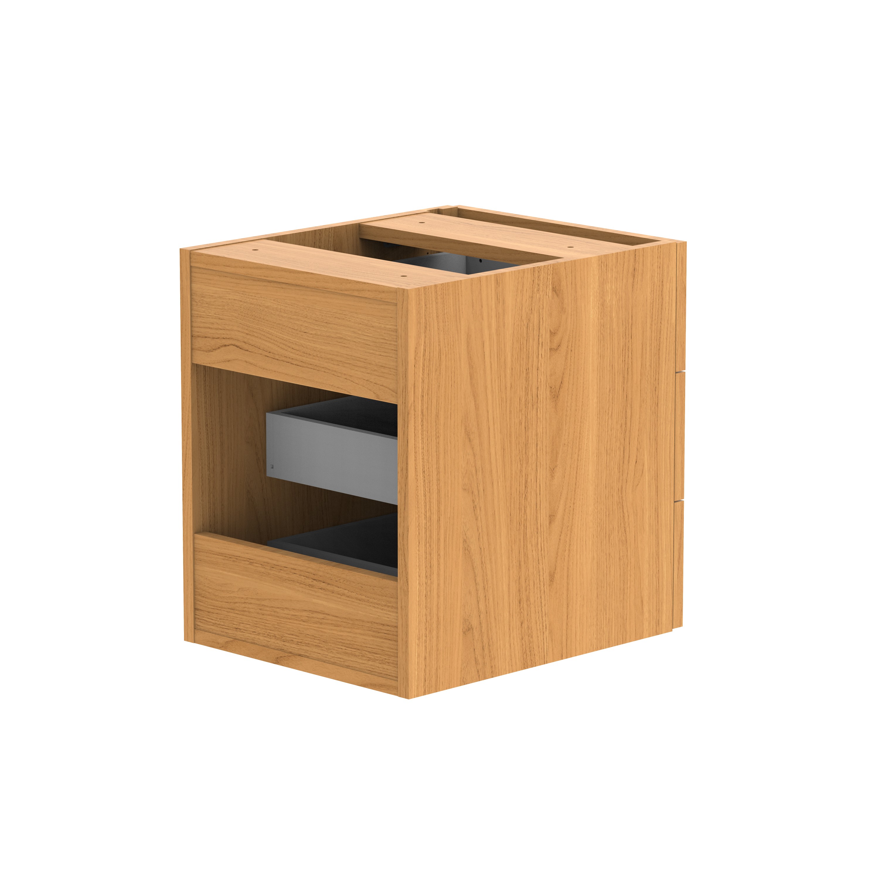 Fixed Under Desk Office Storage Unit (FSC) | 3 Drawers | 600 Deep | Norwegian Beech thumbnail 5