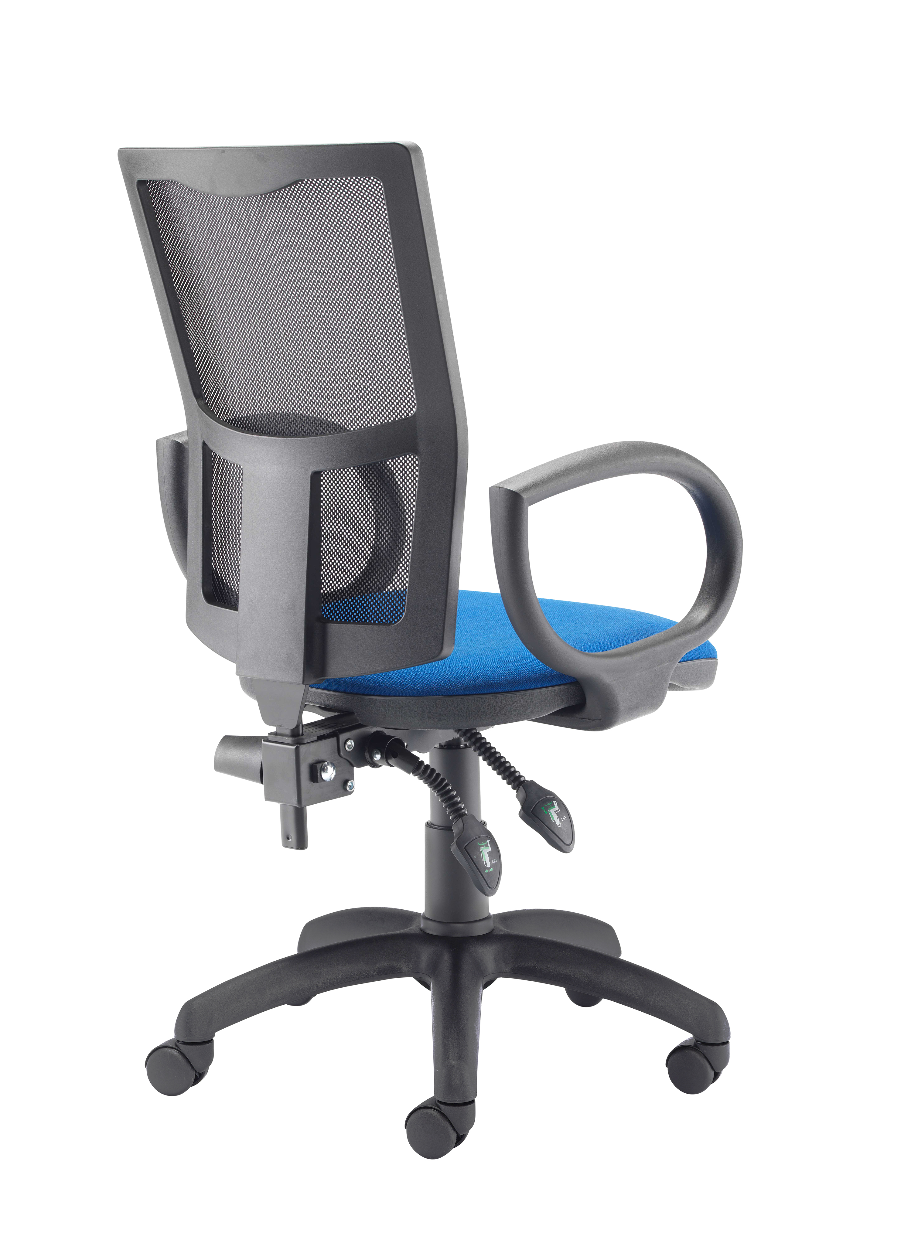 Calypso 2 Mesh Office Chair | Fixed Arms | Royal Blue thumbnail 4