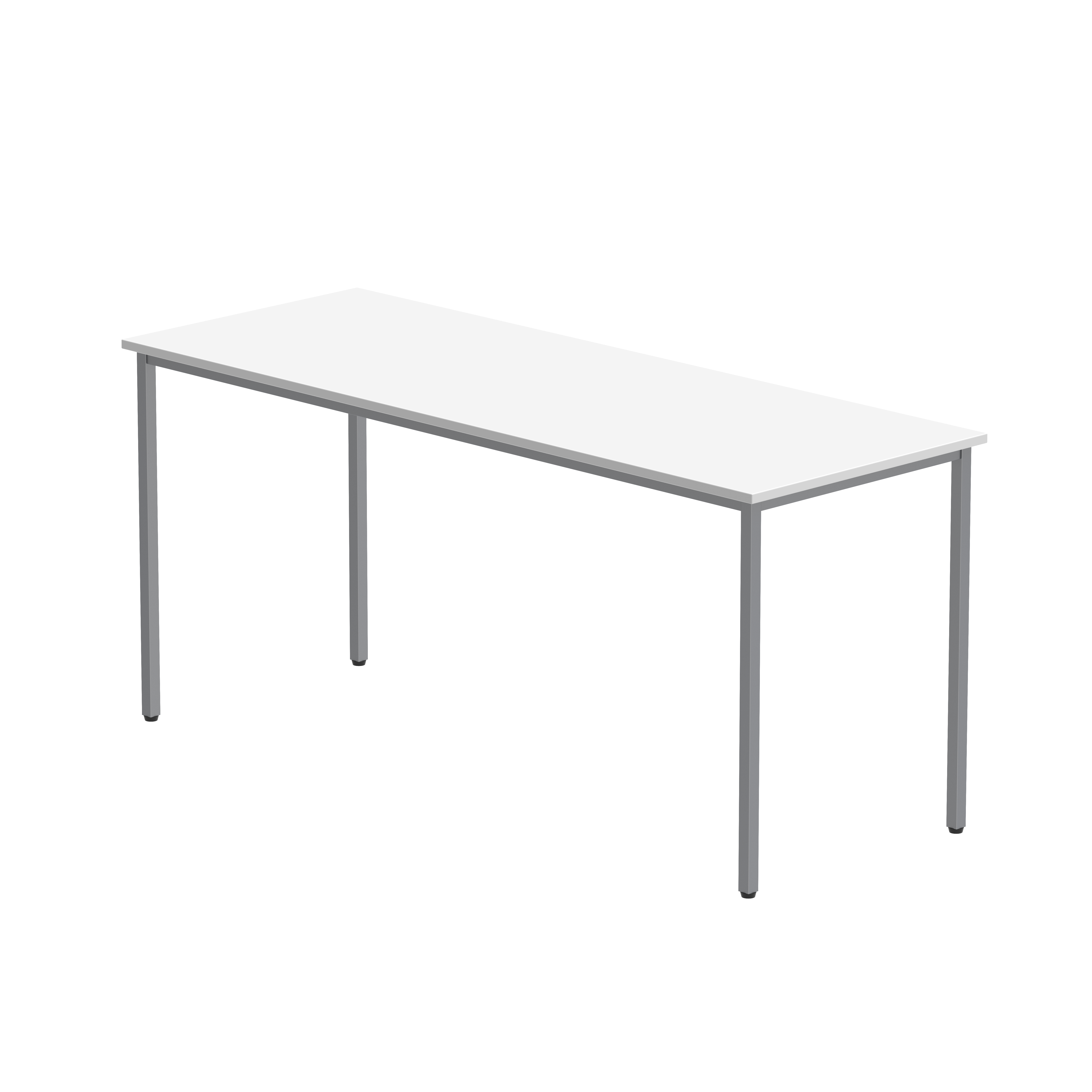 Office Rectangular Multi-Use Table (FSC) | 1600X600 | Arctic White/Silver thumbnail 2
