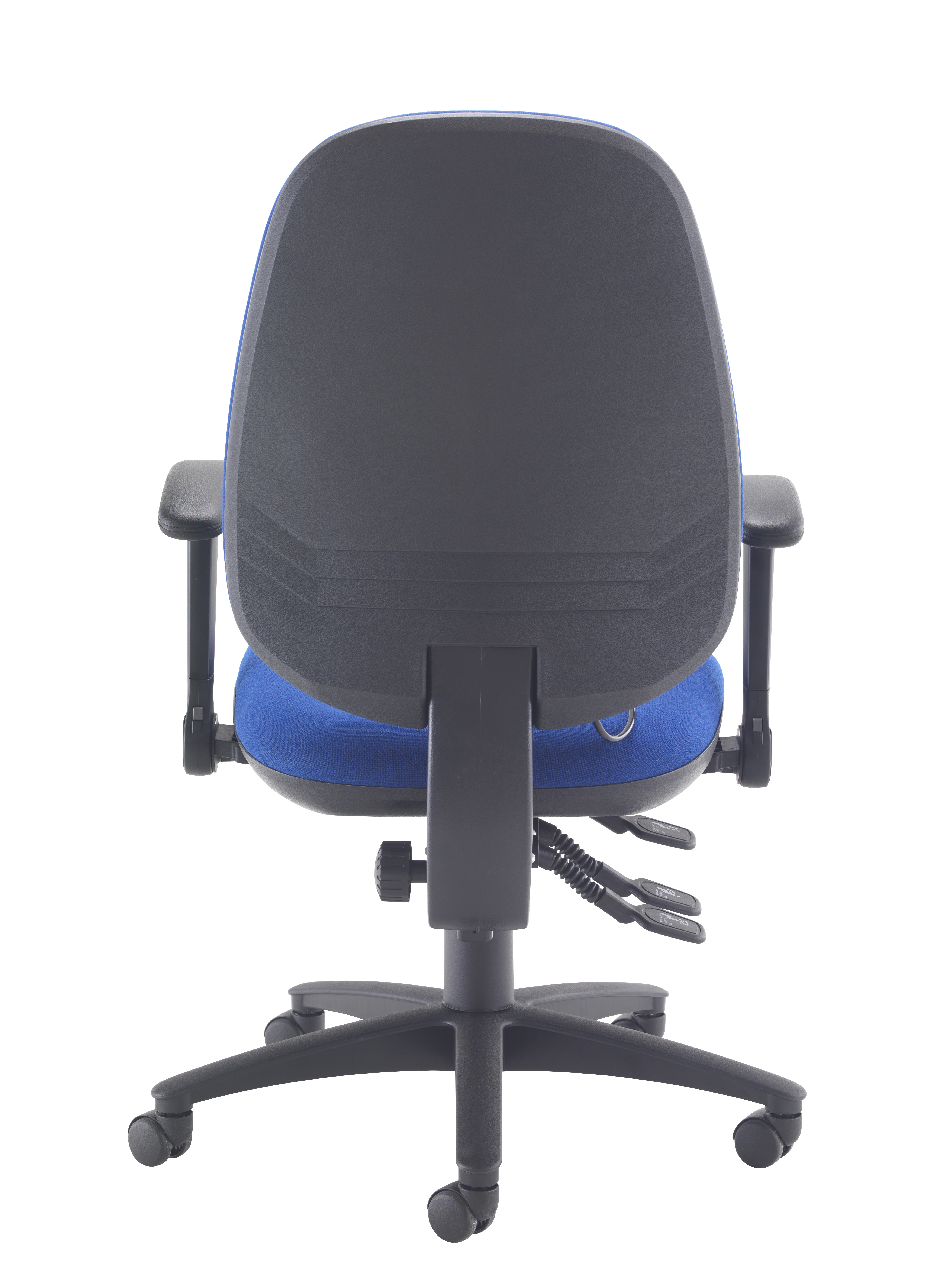 Maxi Ergo Chair with Lumbar Pump | Folding Arms | Royal Blue thumbnail 5