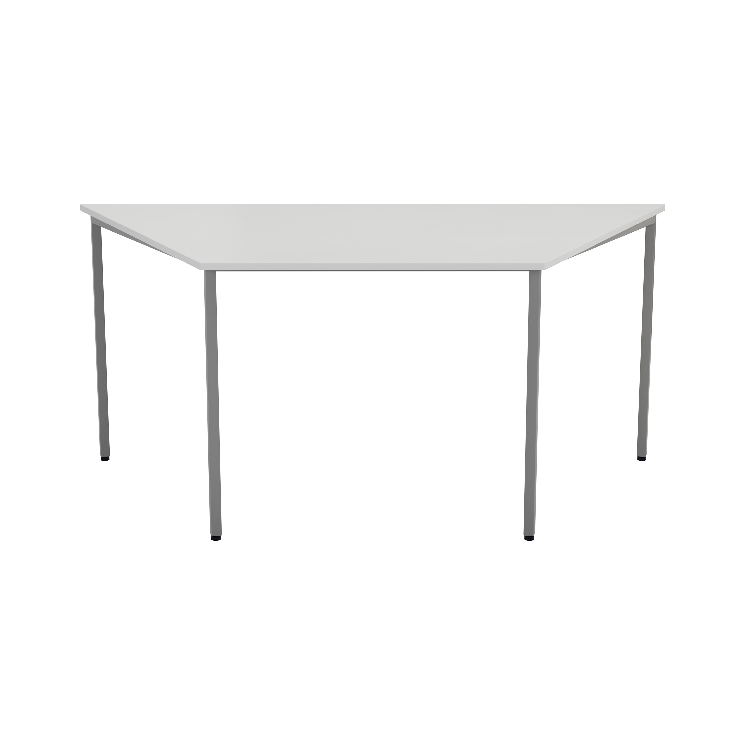 Trapezoidal Multi-purpose Table | 1600 X 800 | White/Silver thumbnail 2