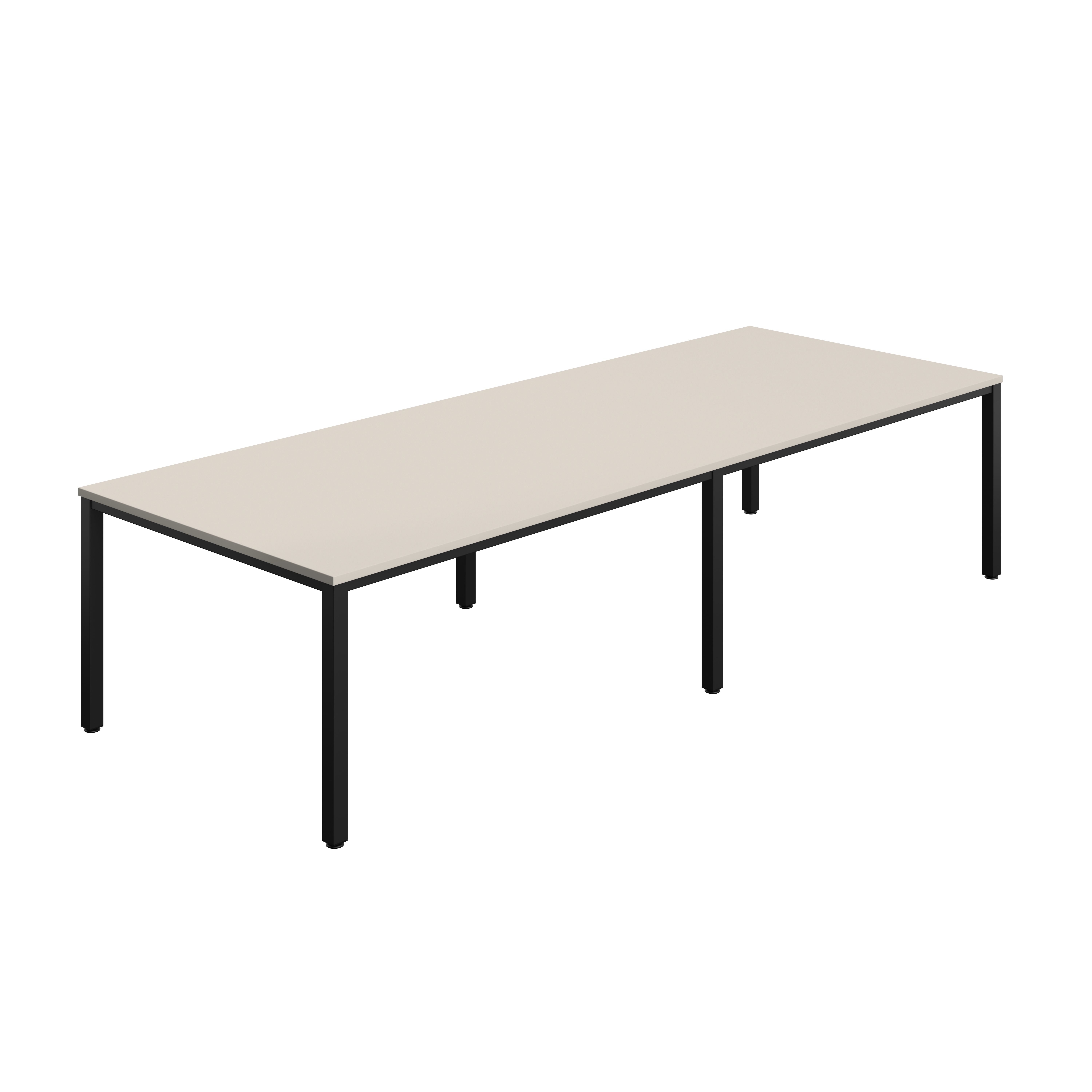 Fraction Infinity Rectangular Meeting Table (FSC) | 3200 X 1200 | Grey/Black