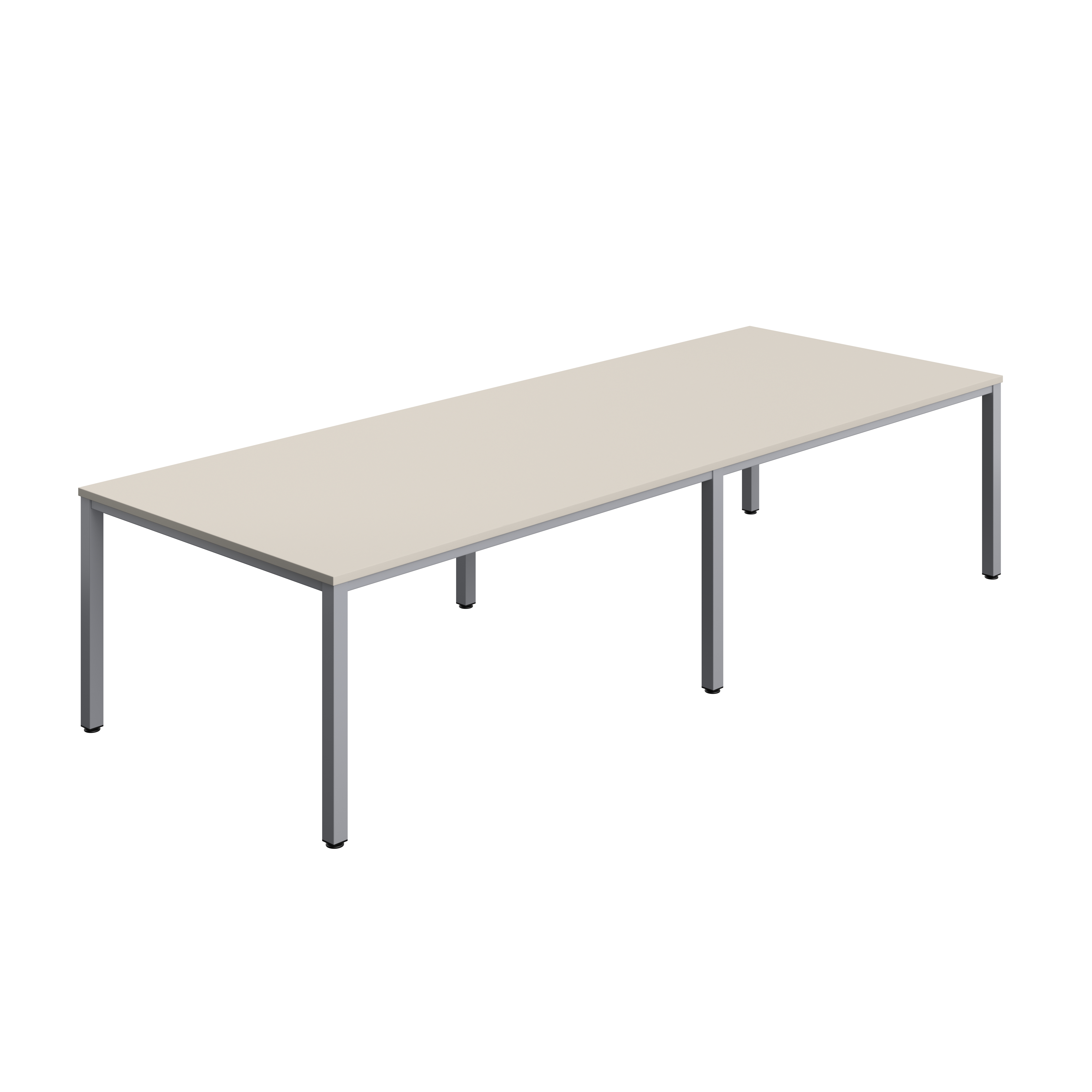 Fraction Infinity Rectangular Meeting Table (FSC) | 3200 X 1200 | Grey/Silver