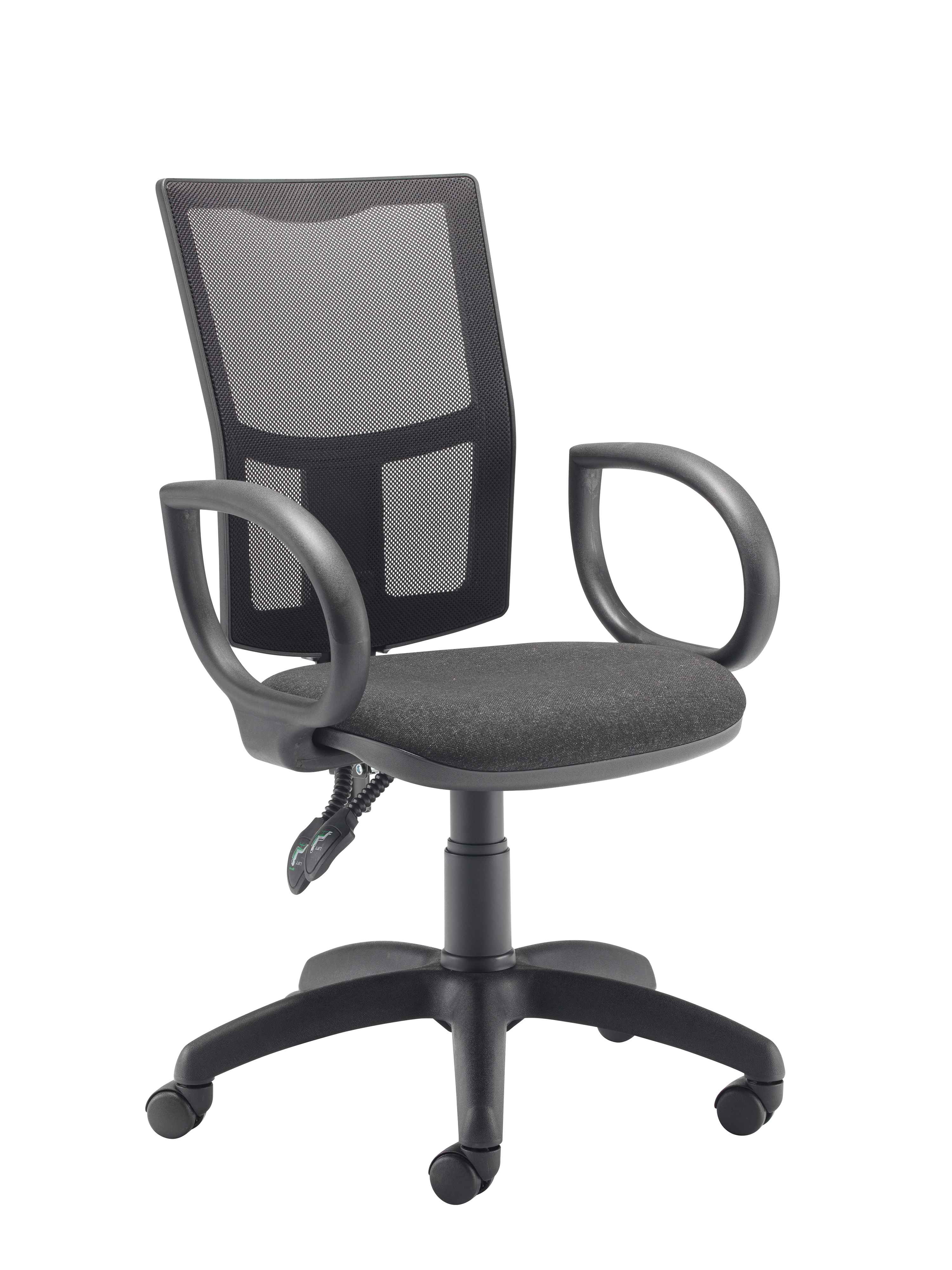 Calypso 2 Mesh Office Chair | Fixed Arms | Charcoal