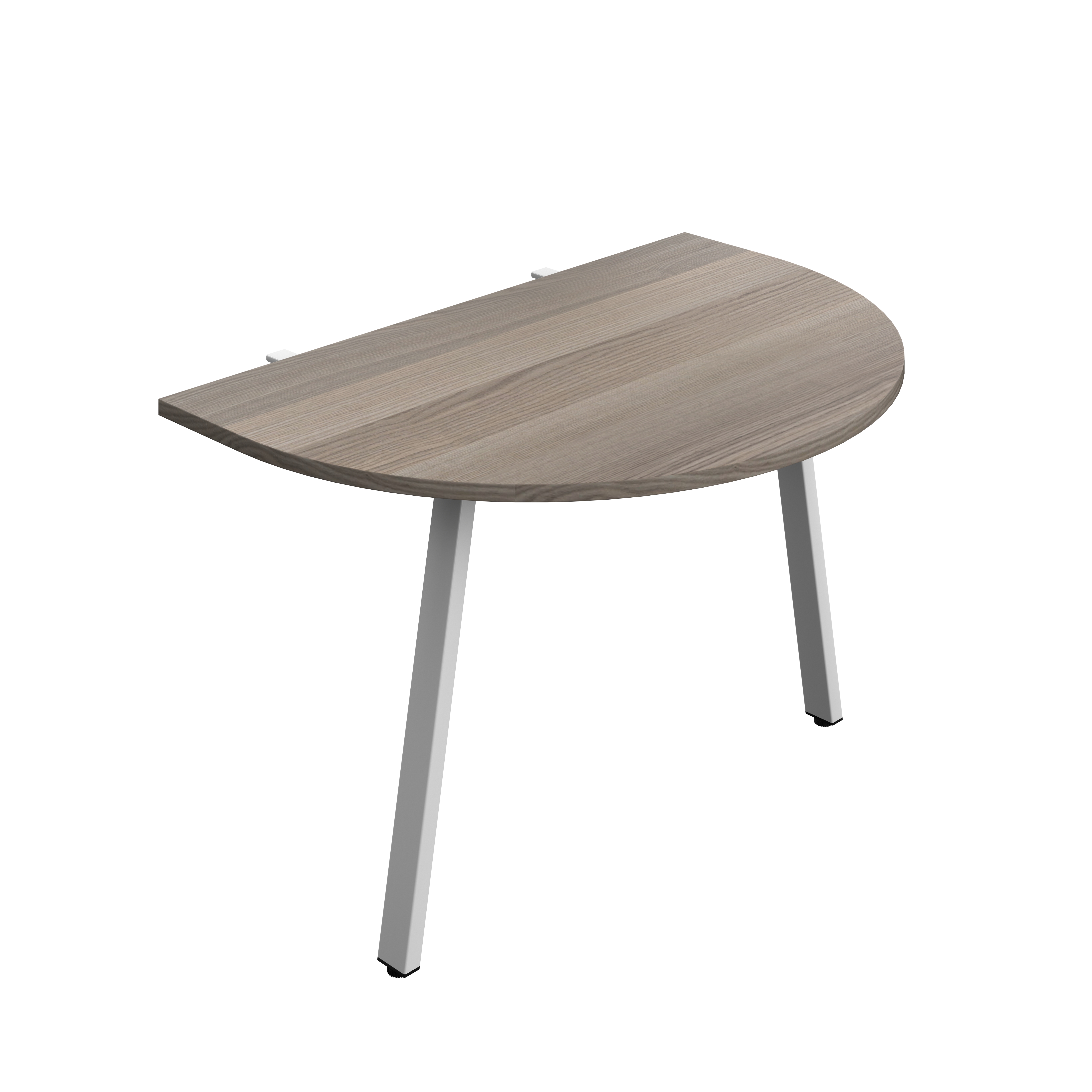 Synergy Screen Depth D-End Single Person Bench : A-Frame Leg : 1200 | 800 | Grey Oak/Silver