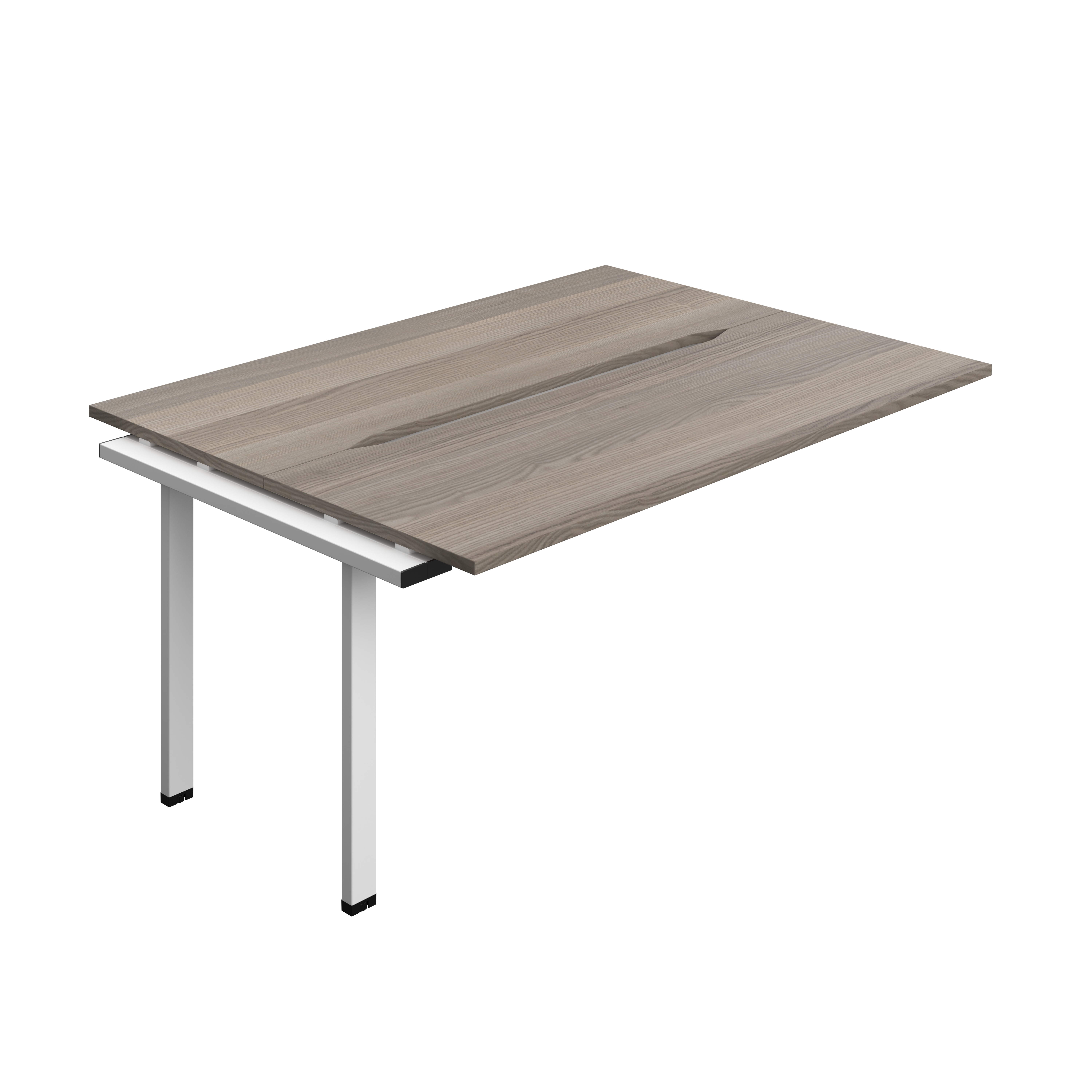 Synergy Bench Extension with Cut Out: 2 Person (FSC) : 1600 | 700 | Grey Oak/White