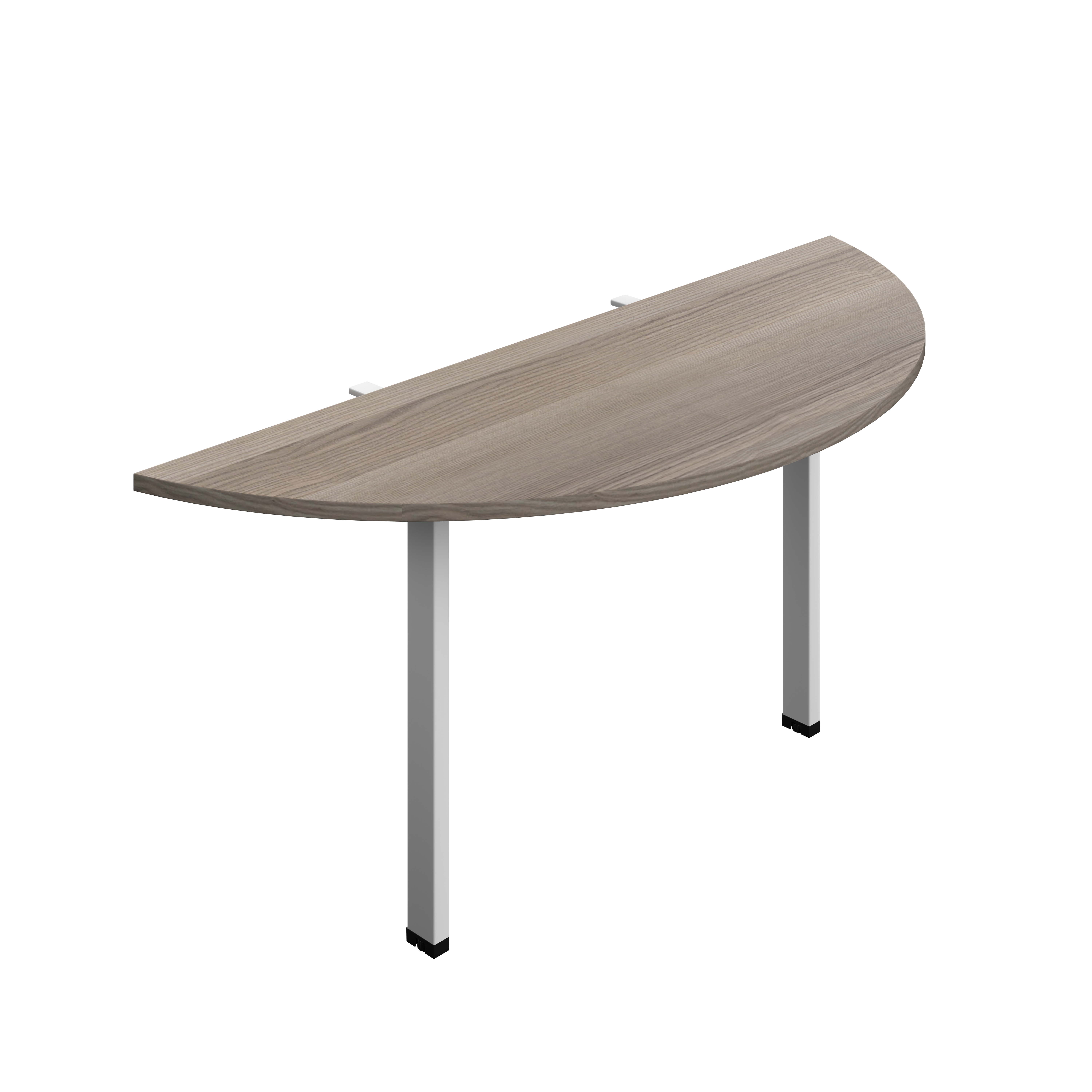 Synergy Screen Depth D-End Single Person Bench : Goal Post Leg : 1600 | 600 | Grey Oak/Silver