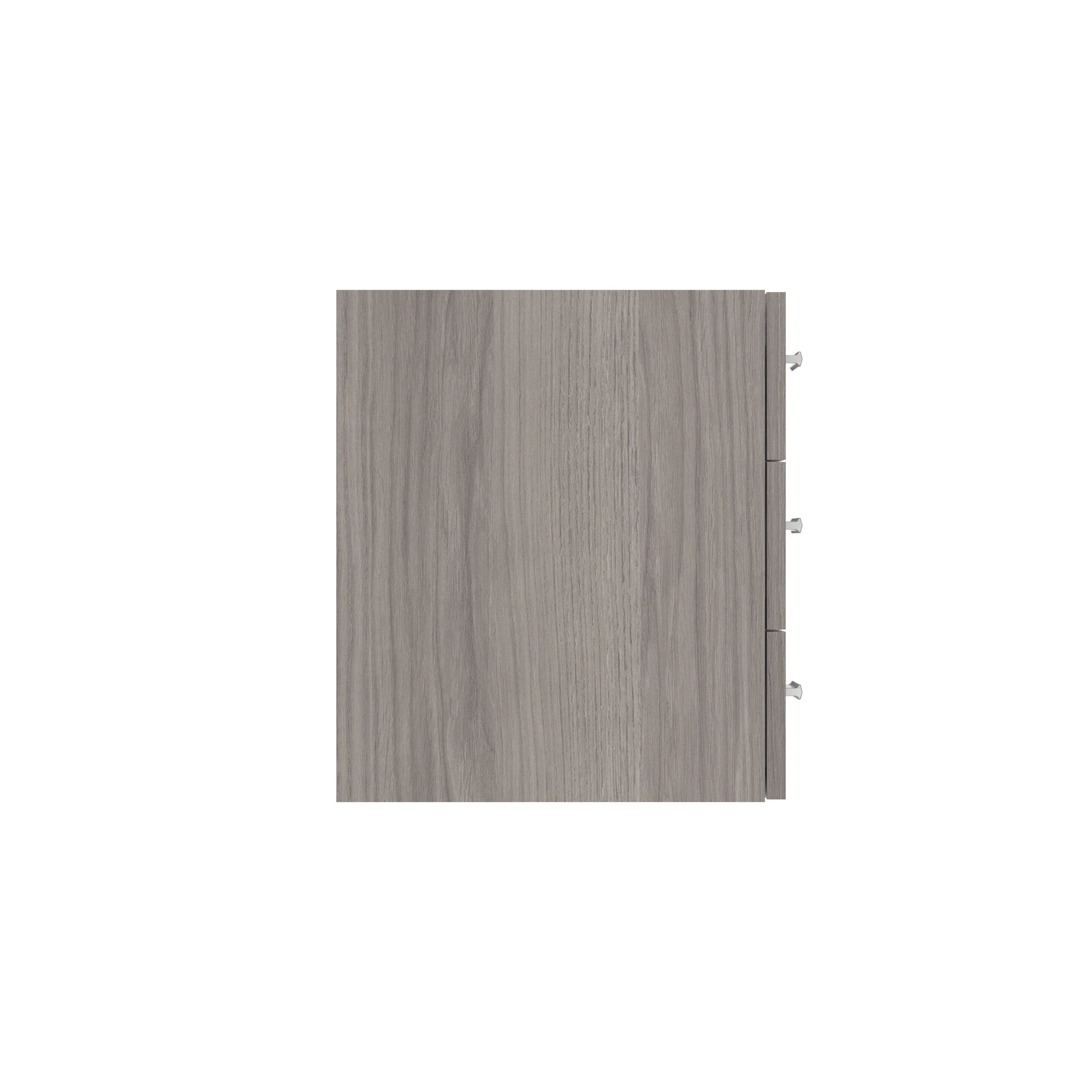 Fixed Under Desk Office Storage Unit (FSC) | 3 Drawers | 600 Deep | Alaskan Grey Oak thumbnail 3