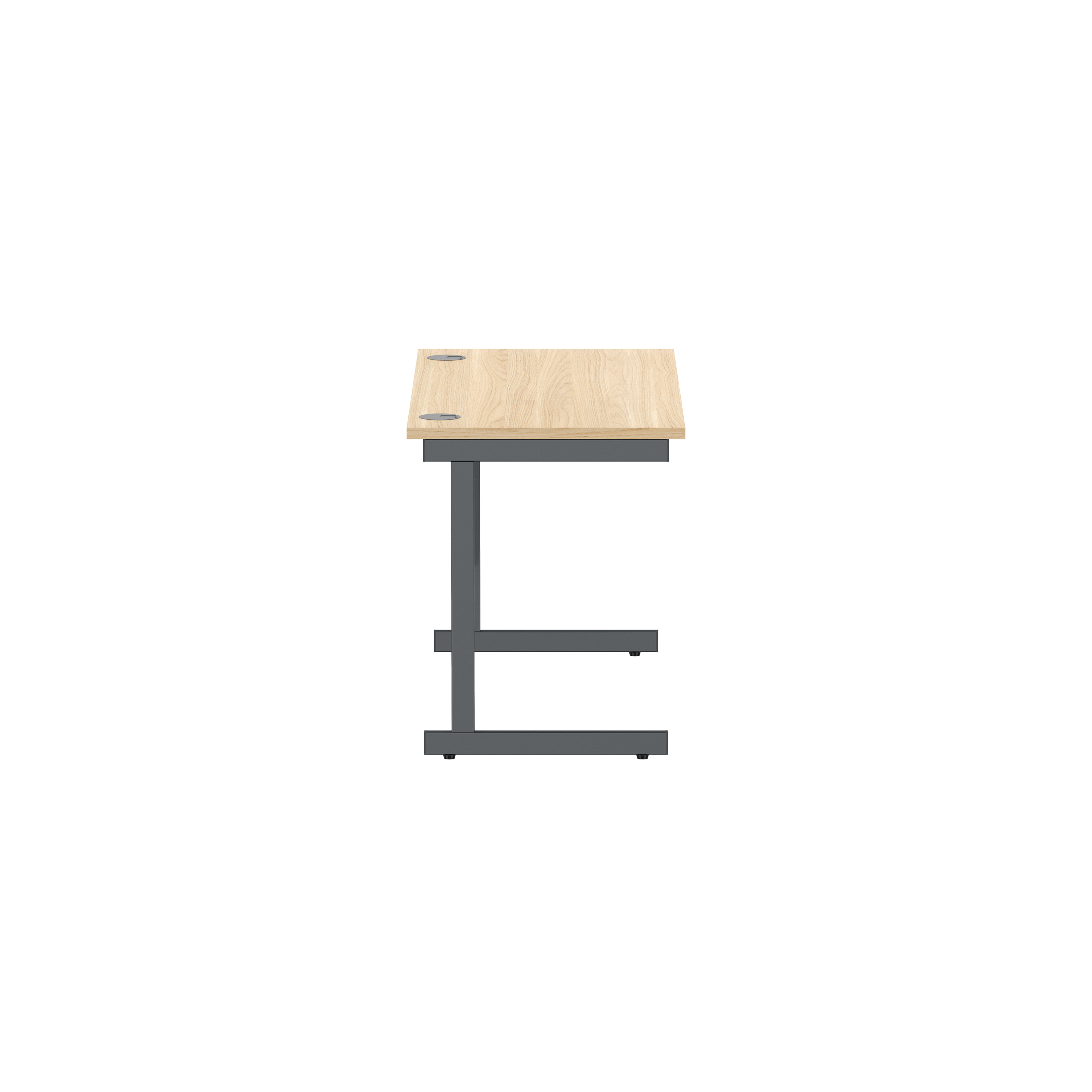 Office Rectangular Desk with Steel Single Upright Cantilever Frame (FSC) | 1200X600 | Canadian Oak/Graphite thumbnail 4