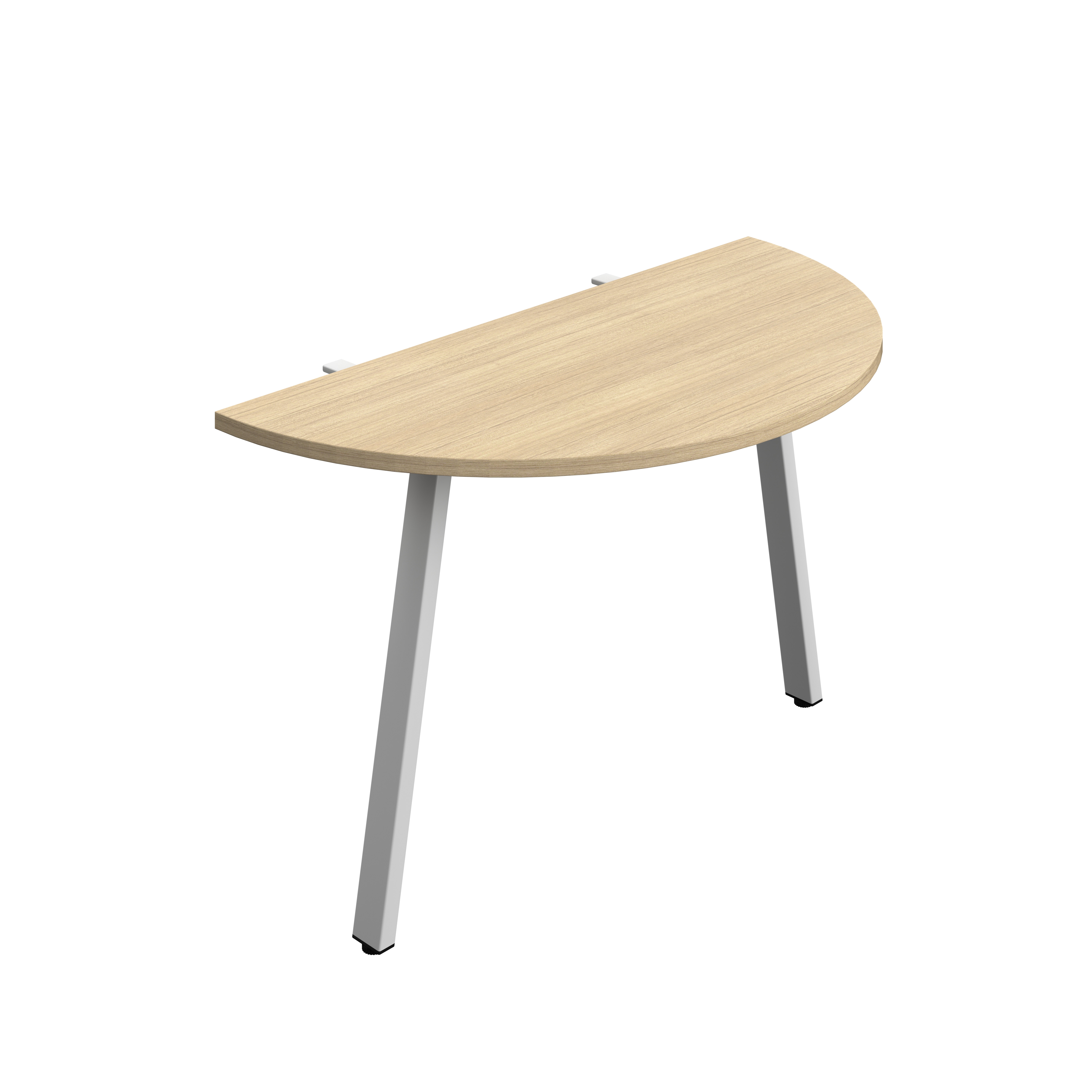 Synergy Screen Depth D-End Single Person Bench : A-Frame Leg : 1200 | 600 | Nova Oak/Silver