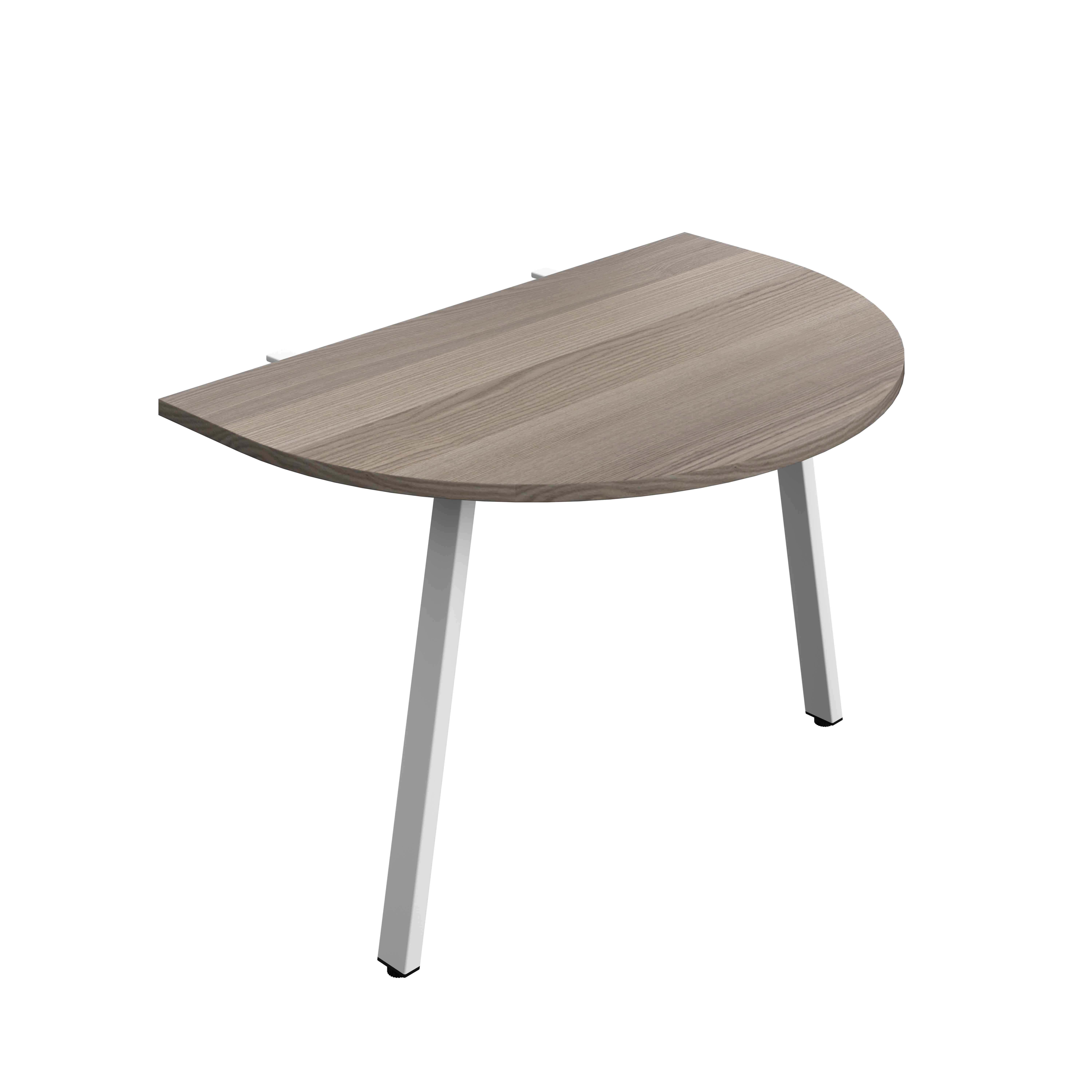 Synergy Screen Depth D-End Single Person Bench : A-Frame Leg : 1200 | 800 | Grey Oak/White