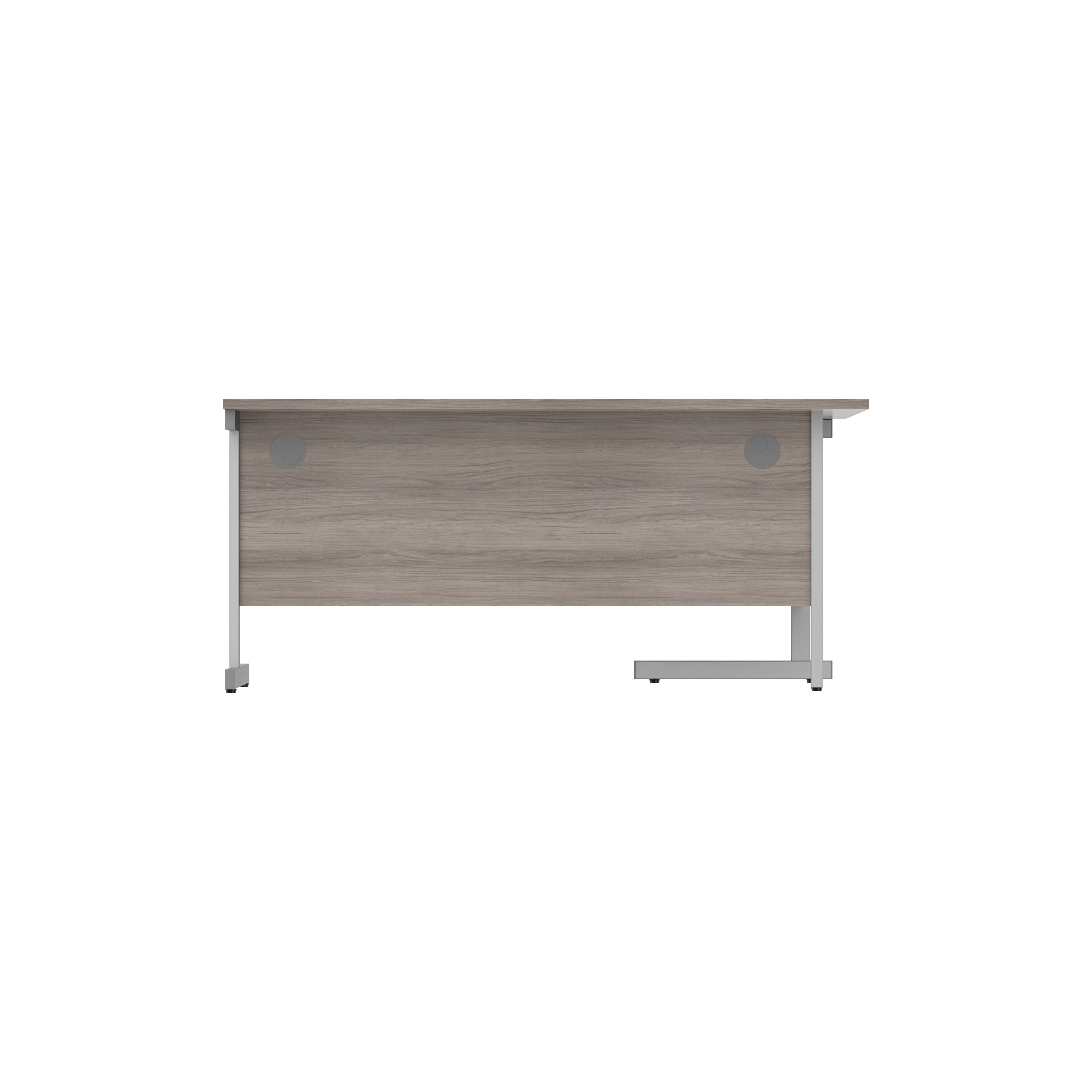 Office Left Hand Corner Desk with Steel Single Upright Cantilever Frame (FSC) | 1600X1200 | Alaskan Grey Oak/Graphite thumbnail 5