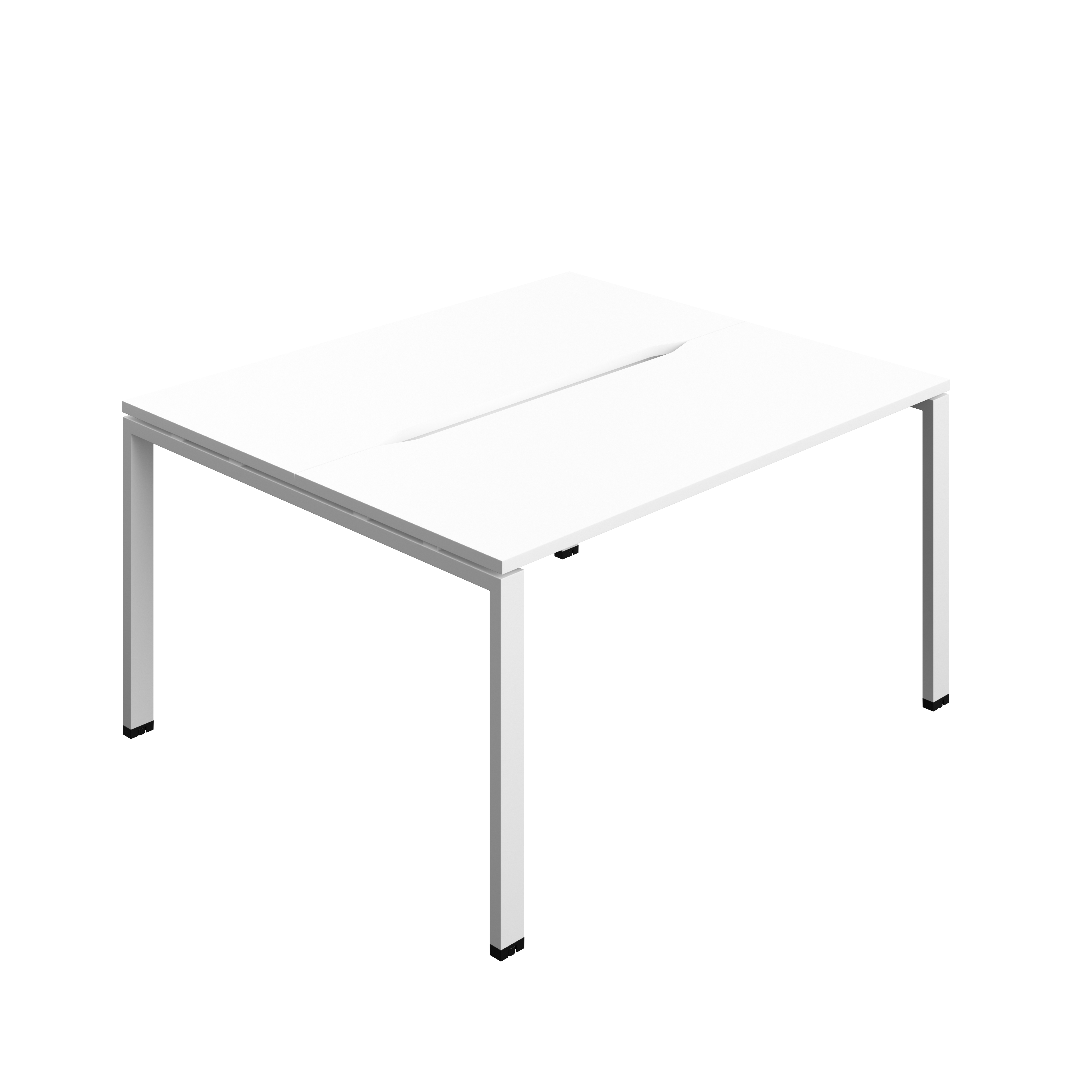 Synergy Bench with Cut Out: 2 Person (FSC) : Goal Post Leg : 1400 | 600 | White/White