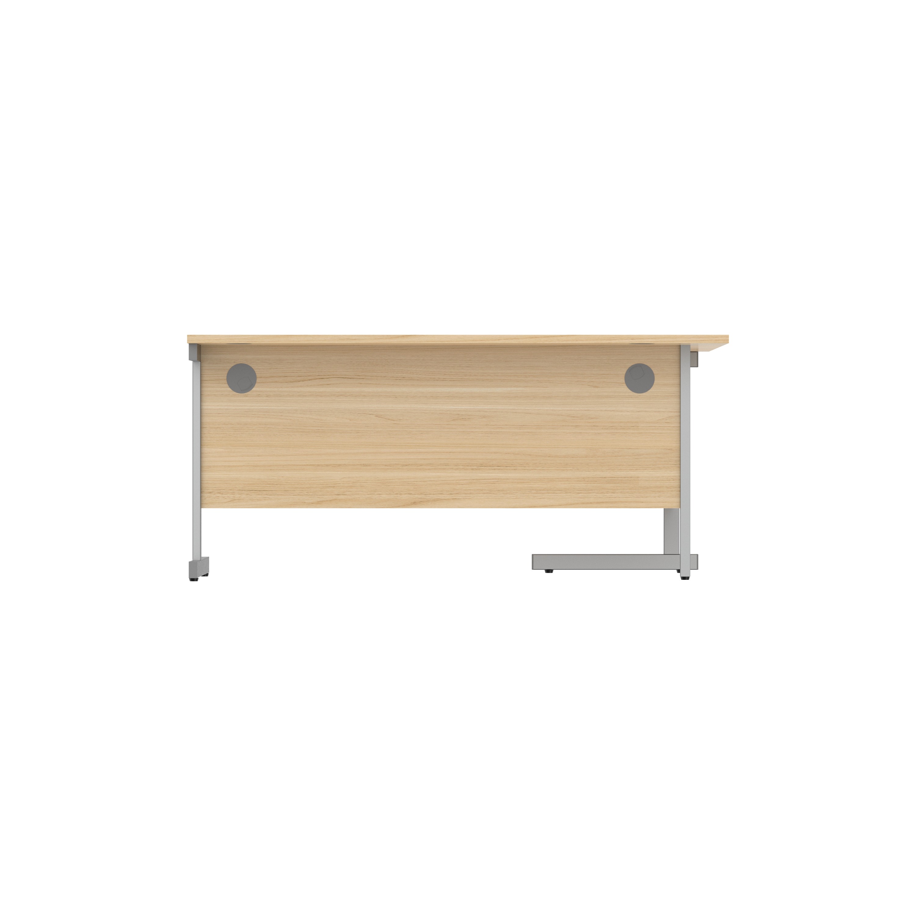 Office Left Hand Corner Desk with Steel Single Upright Cantilever Frame (FSC) | 1600X1200 | Canadian Oak/Graphite thumbnail 5