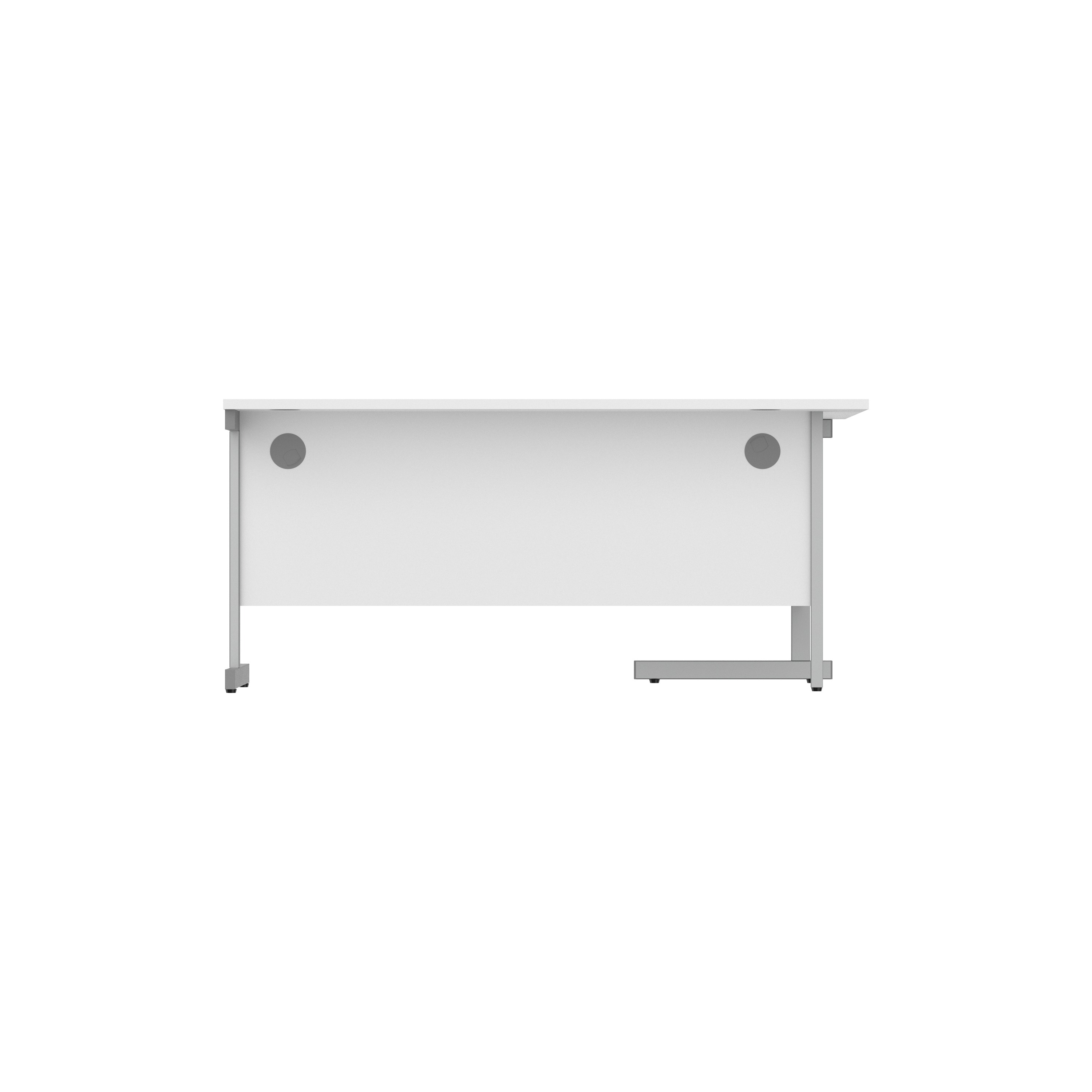 Office Left Hand Corner Desk with Steel Single Upright Cantilever Frame (FSC) | 1600X1200 | Arctic White/Graphite thumbnail 5