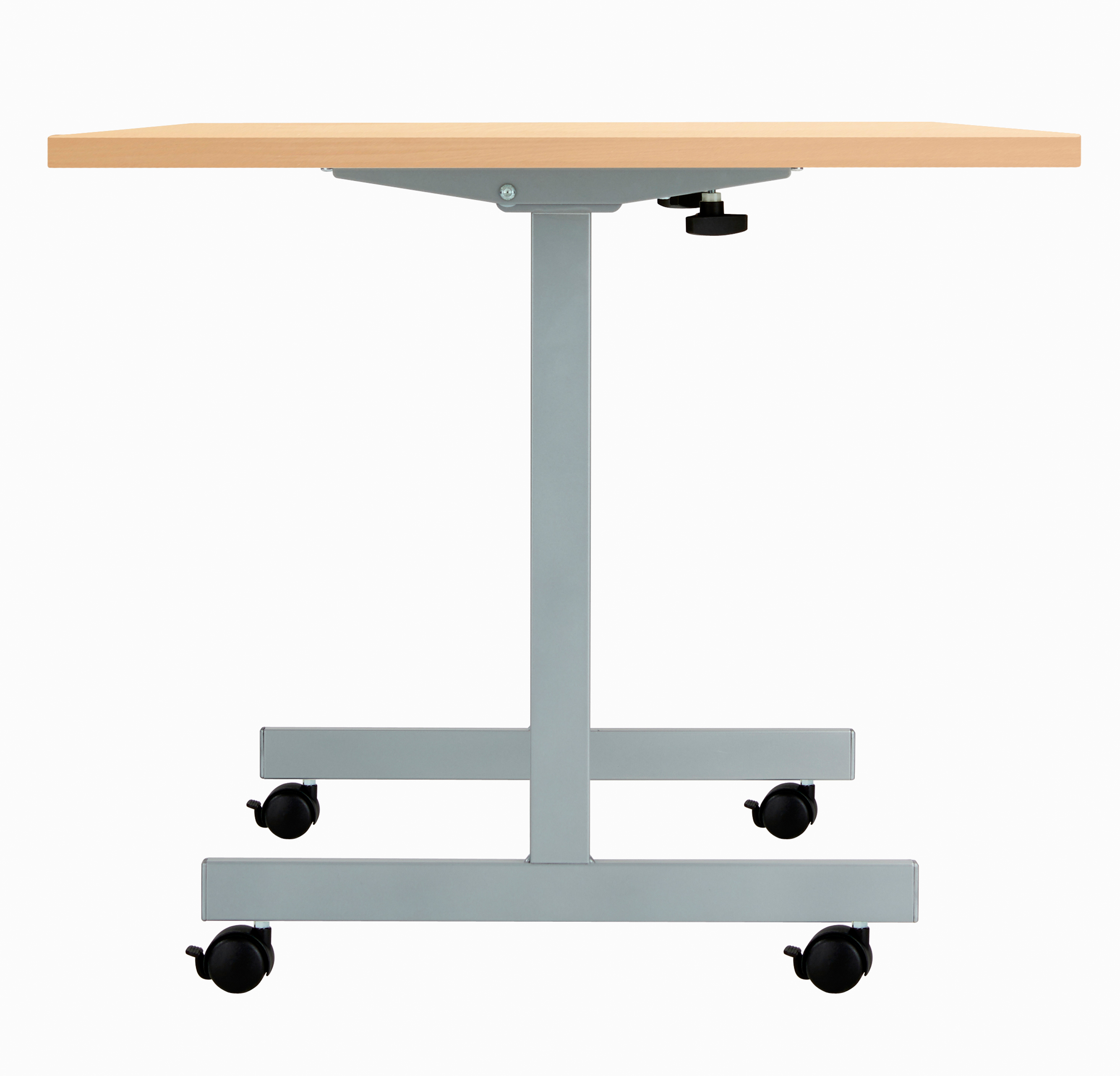 One Eighty Rectangular Tilting Table (FSC) | 1400 X 700 | Beech/Silver thumbnail 3