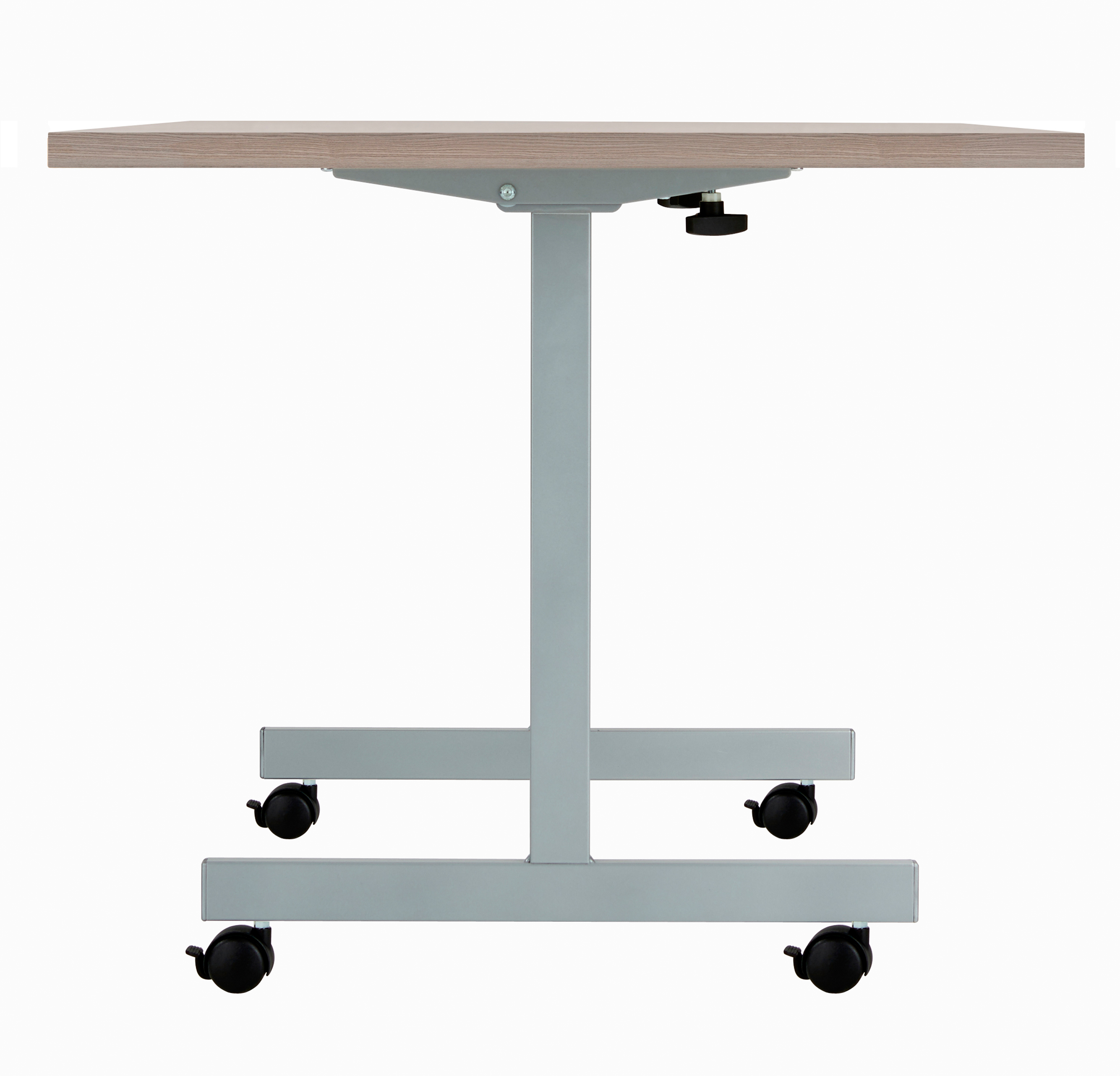 One Eighty Rectangular Tilting Table (FSC) | 1200 X 800 | Grey Oak/Silver thumbnail 3