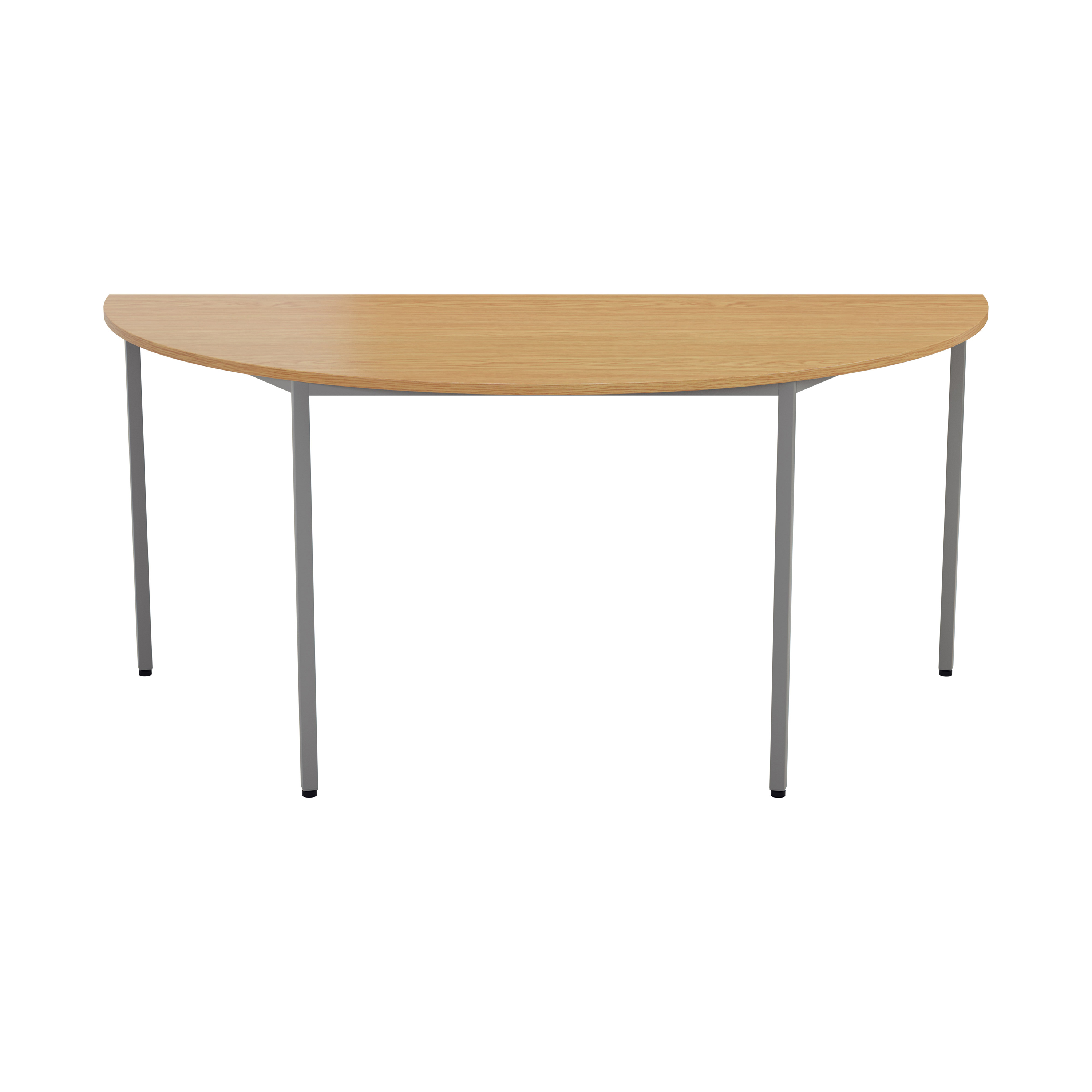 Semicircular Multipurpose Table | 1600 X 800 | Nova Oak/Silver thumbnail 2