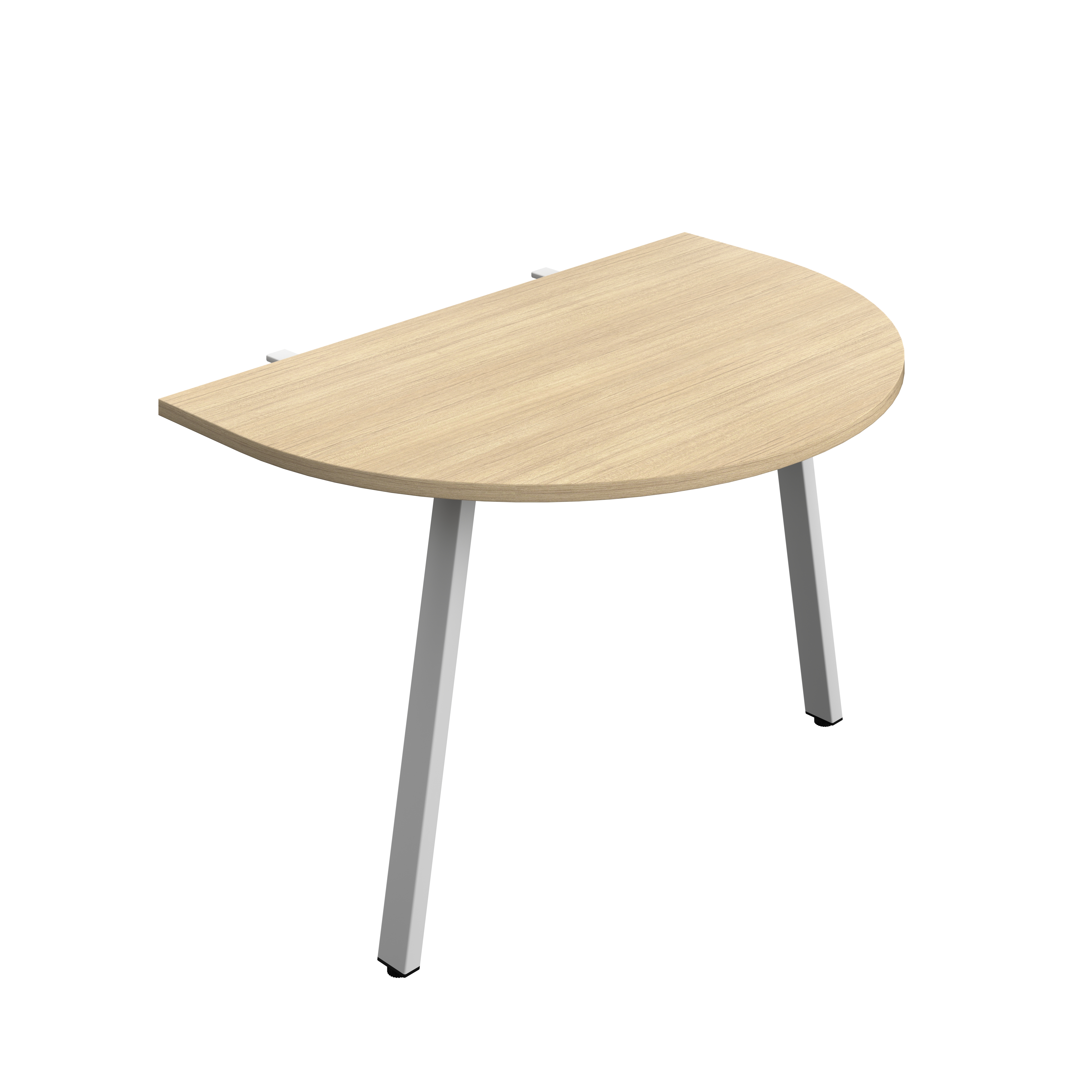 Synergy Screen Depth D-End Single Person Bench : A-Frame Leg : 1200 | 800 | Nova Oak/Silver