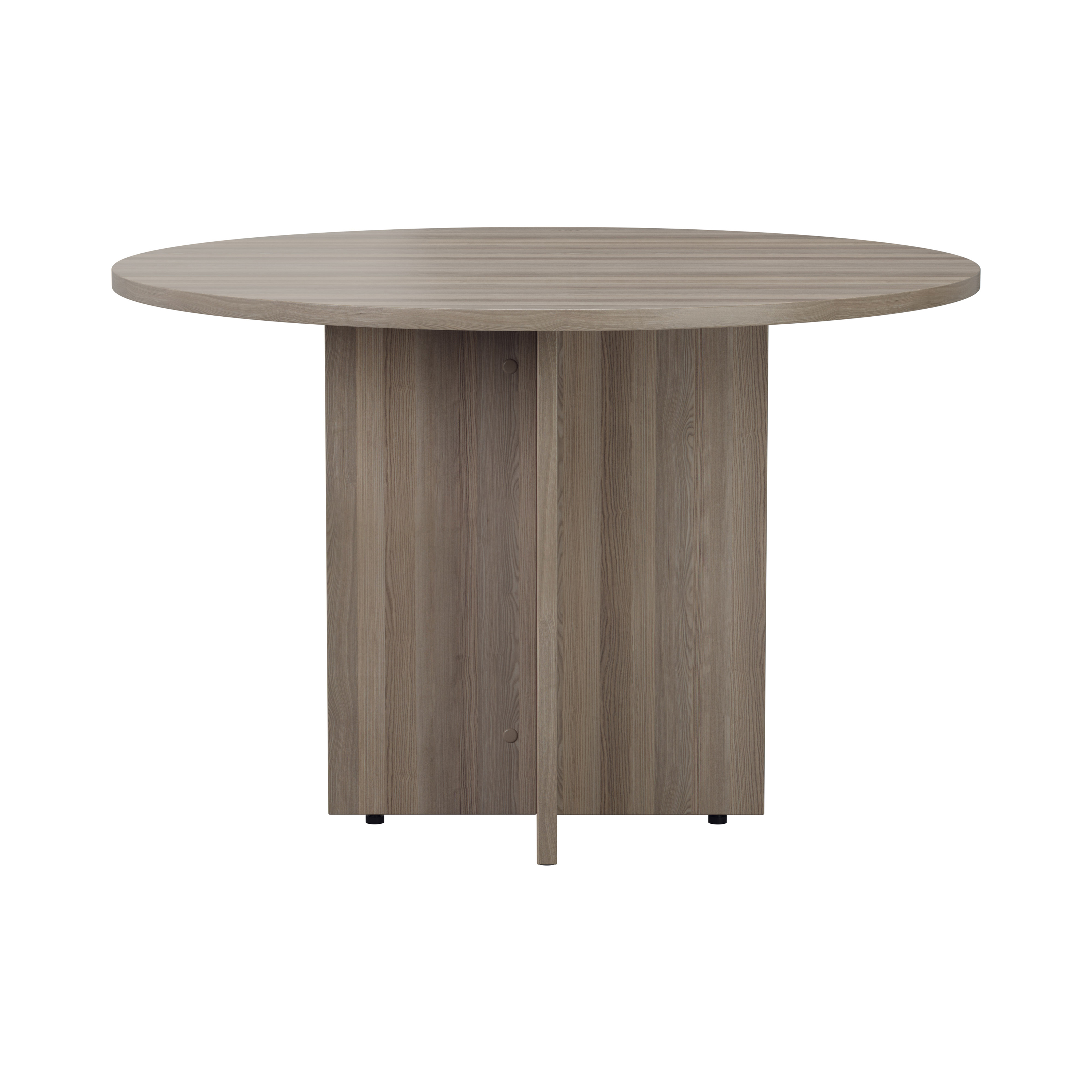 Round Meeting Table (FSC) | 1100mm | Grey Oak thumbnail 2