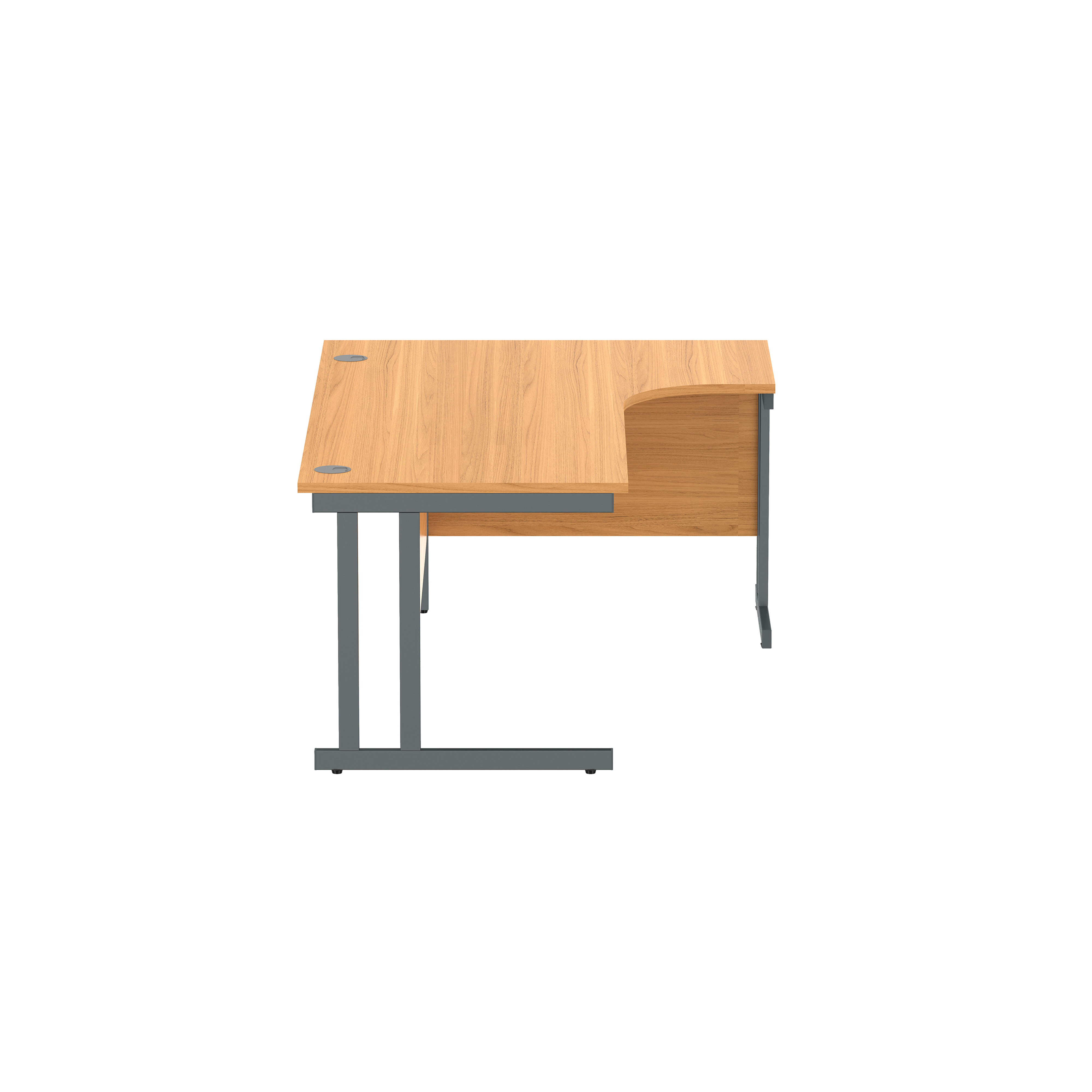 Office Right Hand Corner Desk with Steel Double Upright Cantilever Frame (FSC) | 1800X1200 | Beech/Graphite thumbnail 3