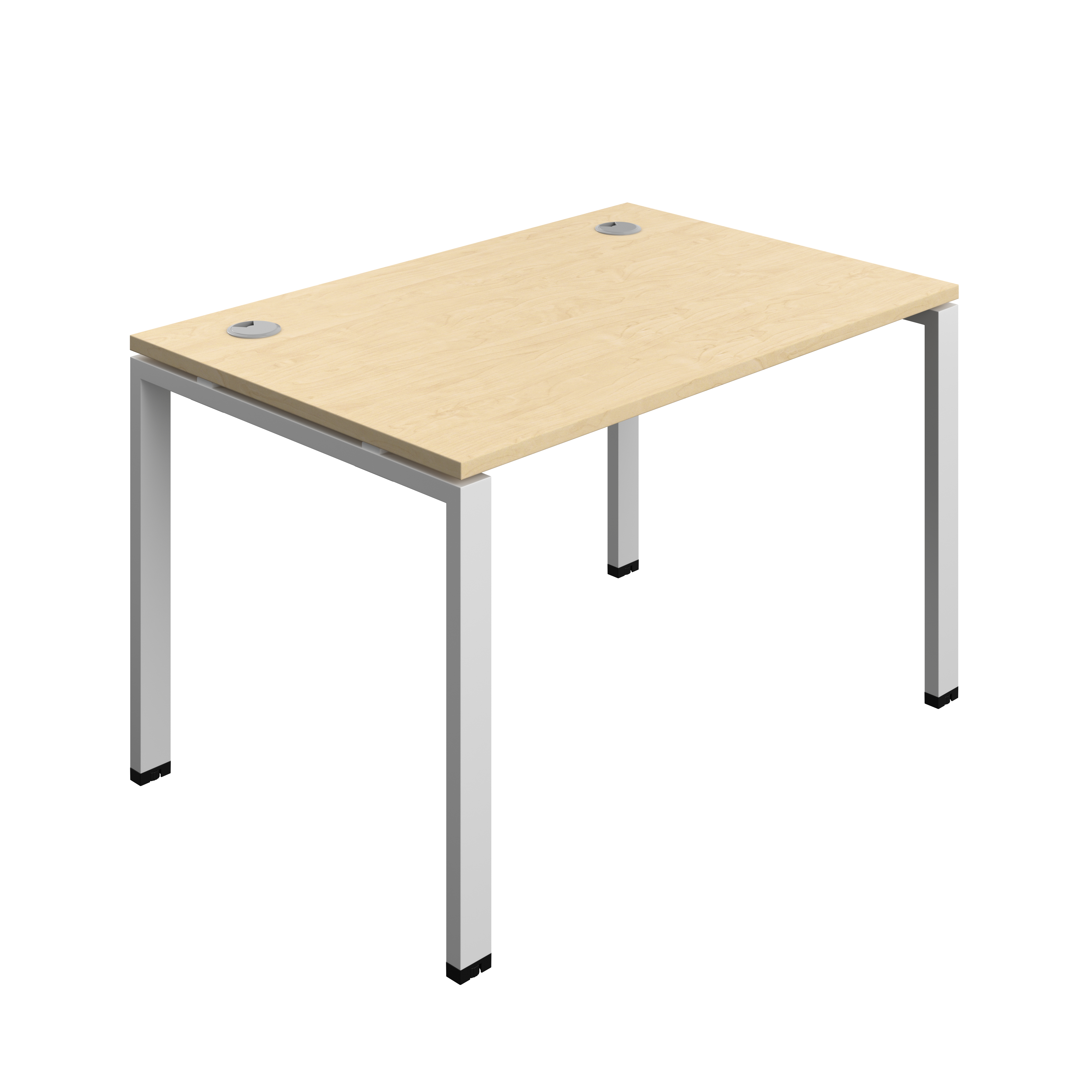 Synergy Bench with Cable Ports: 1 Person (FSC) : Goal Post Leg : 1200 | 800 | Maple/Silver