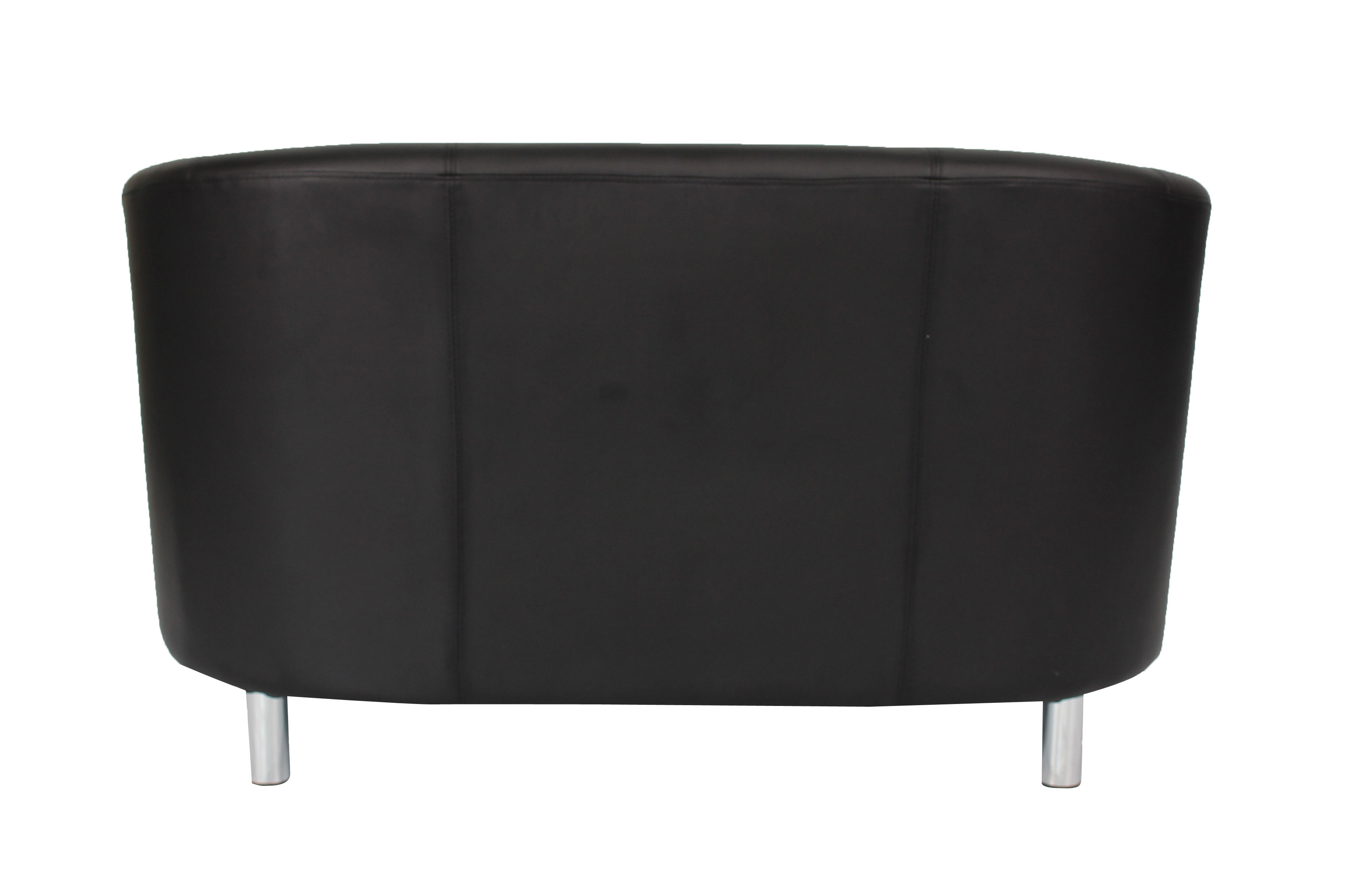 Tub Sofa with Metal Feet | Black PU thumbnail 5