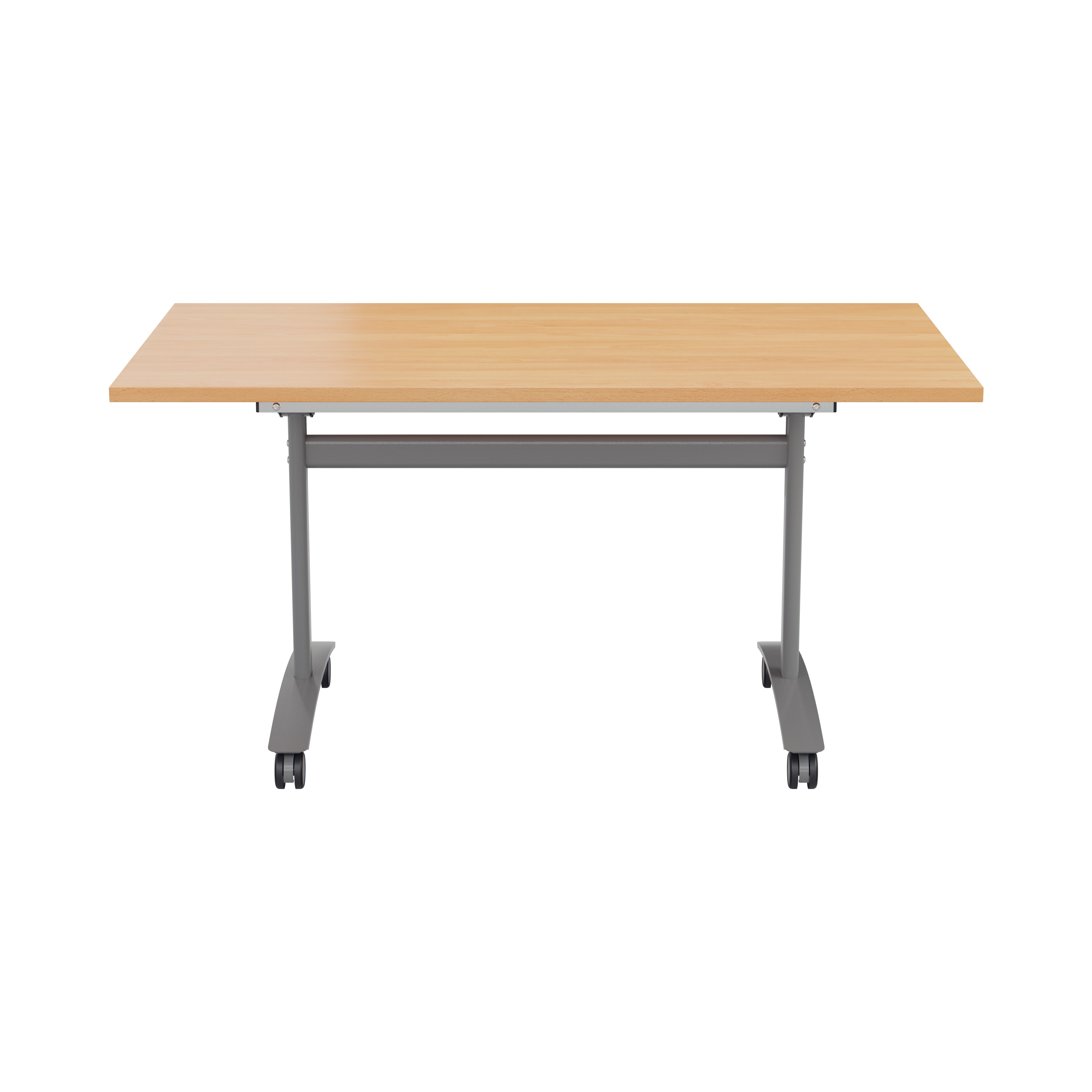 One Rectangular Tilting Table (FSC) | 1400 X 800 | Beech/Silver thumbnail 2