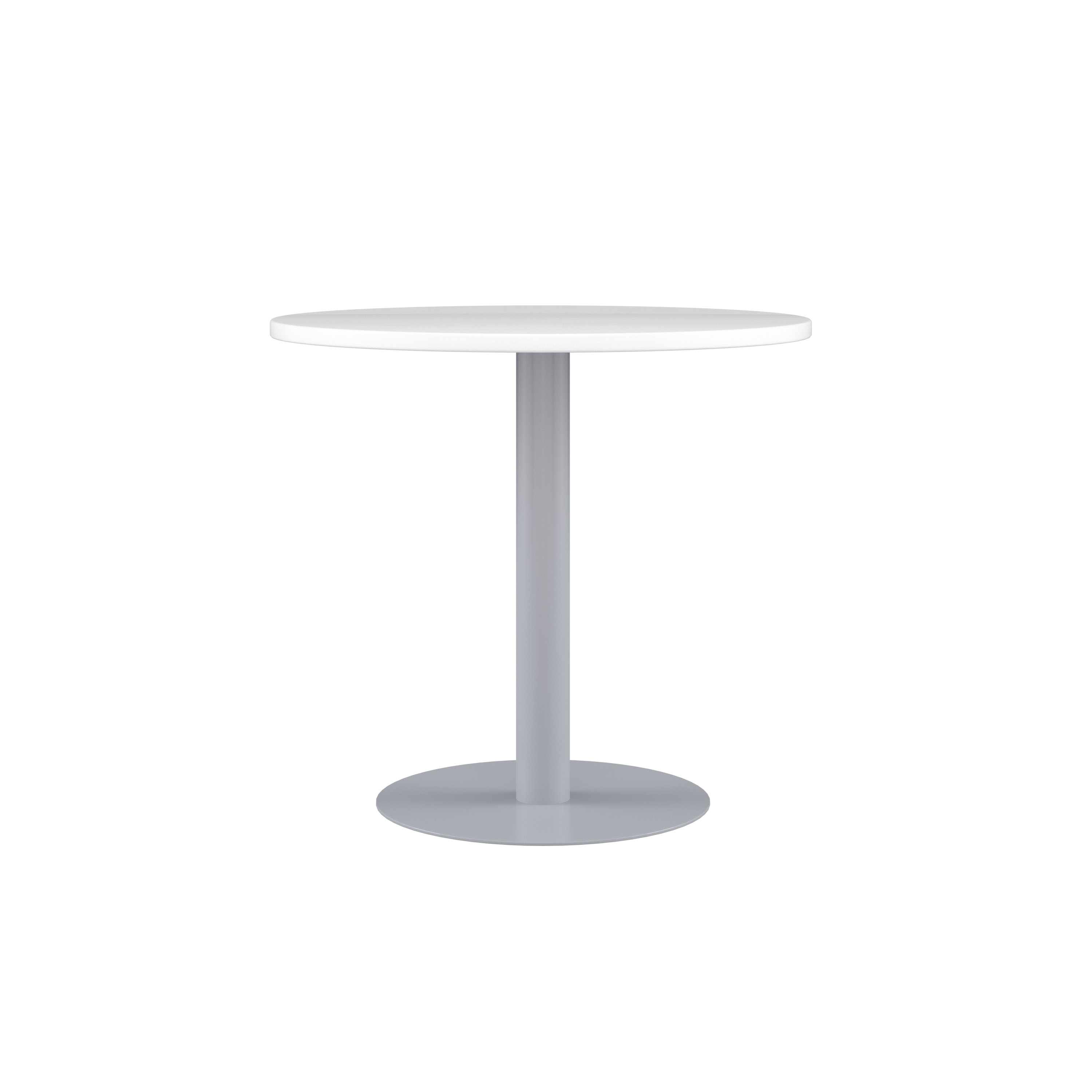 Contract Table Mid (FSC) | 600mm | White/Silver thumbnail 2