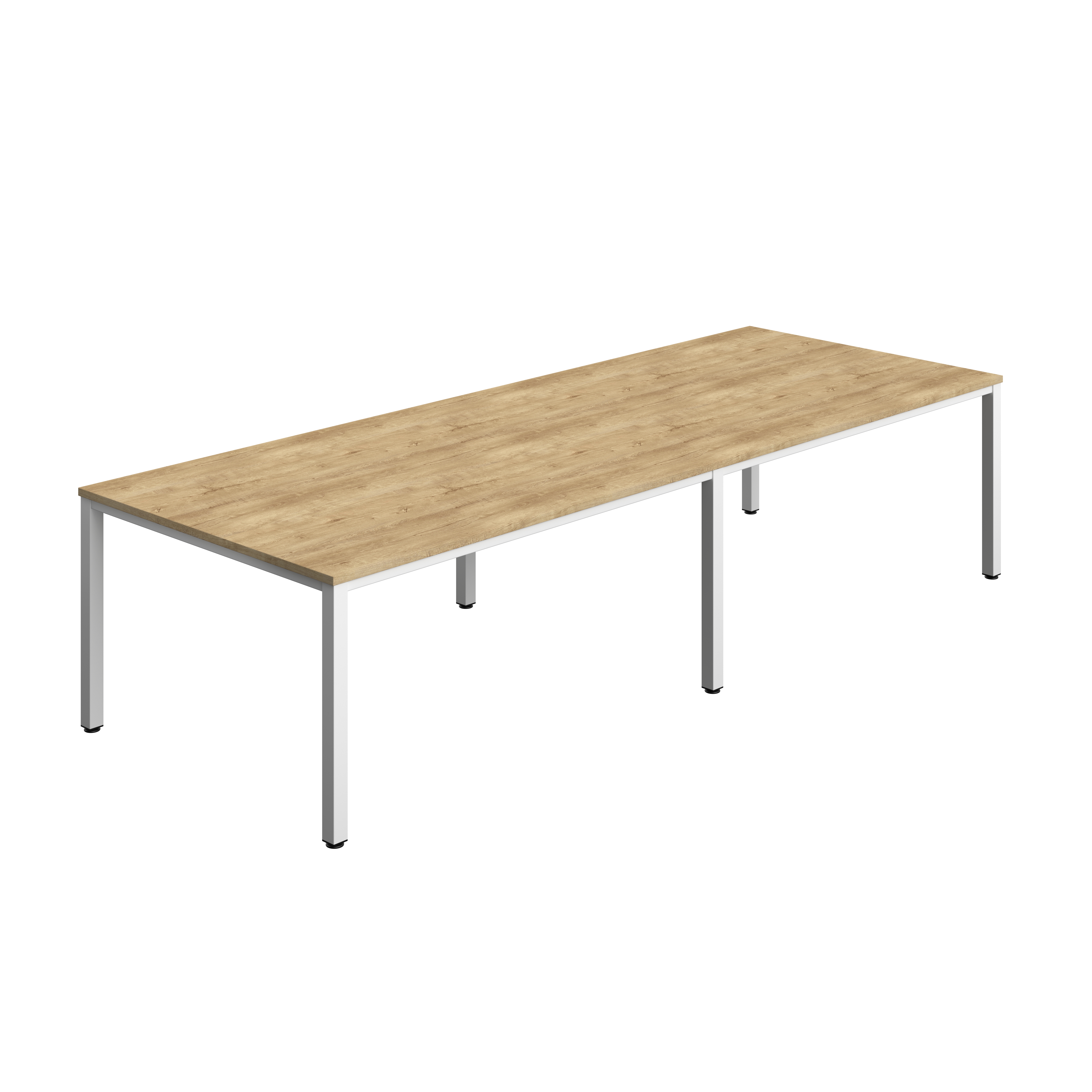 Fraction Infinity Rectangular Meeting Table (FSC) | 3200 X 1200 | Natural Nebraska Oak/White