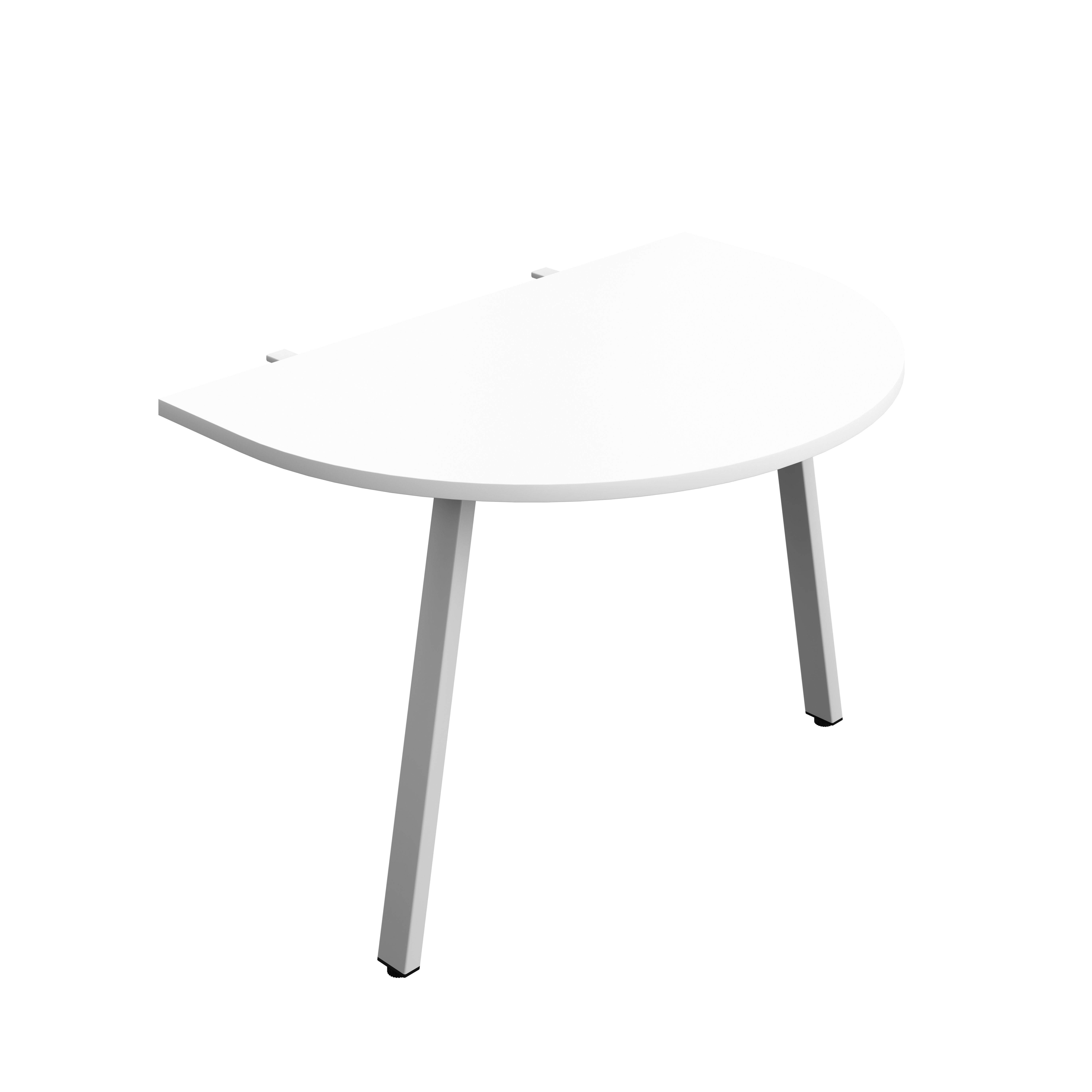 Synergy Screen Depth D-End Single Person Bench : A-Frame Leg : 1200 | 800 | White/Silver