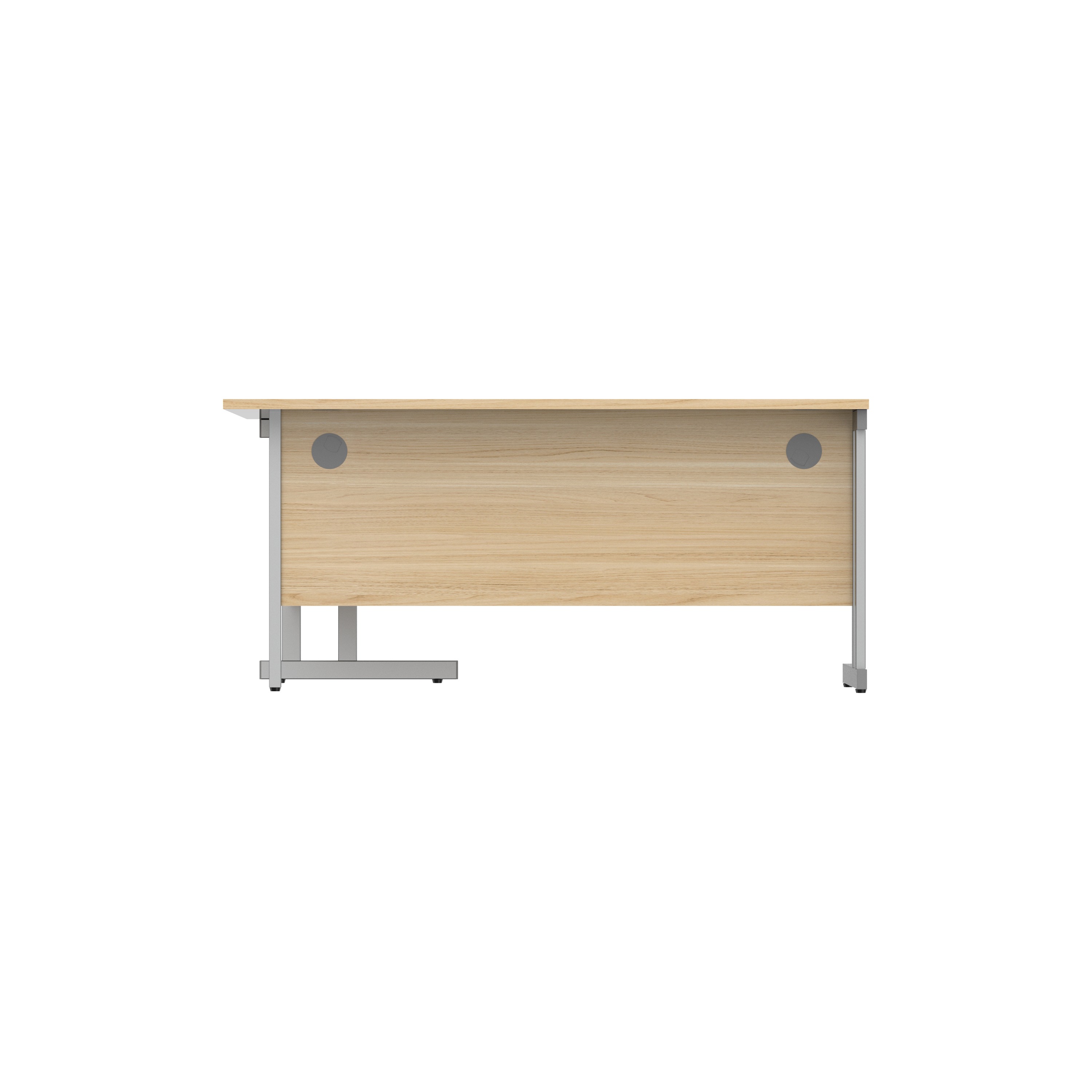 Office Right Hand Corner Desk with Steel Double Upright Cantilever Frame (FSC) | 1600X1200 | Canadian Oak/Graphite thumbnail 5