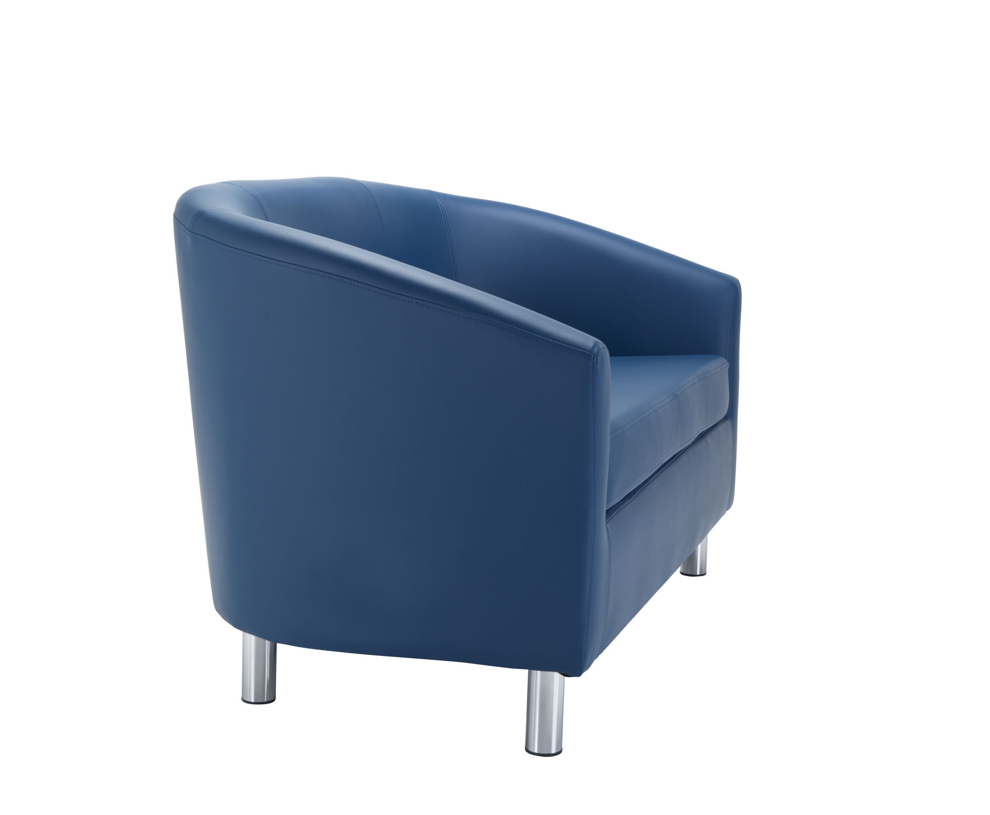 Tub Sofa with Metal Feet | Dark Blue PU thumbnail 3