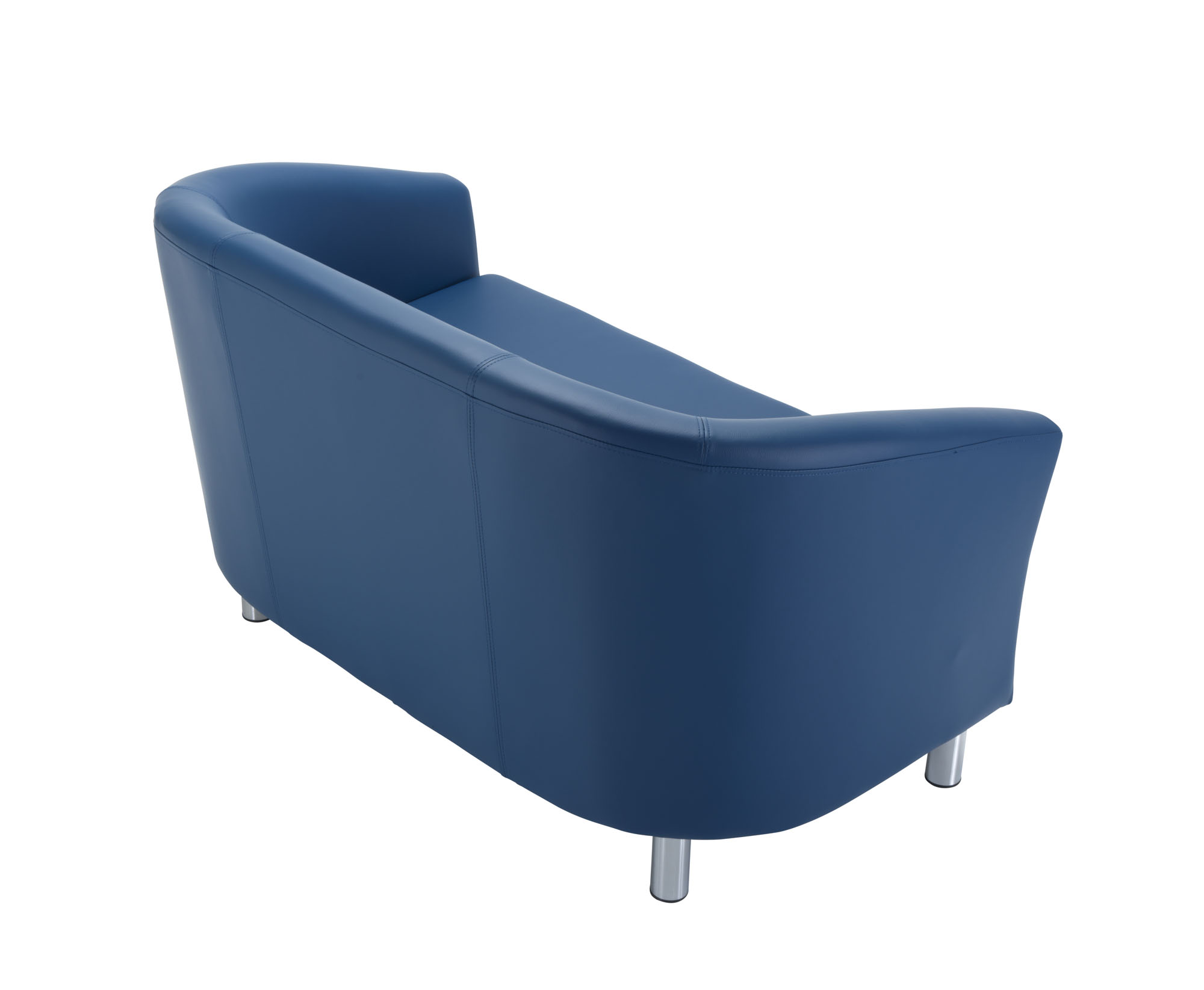Tub Sofa with Metal Feet | Dark Blue PU thumbnail 4