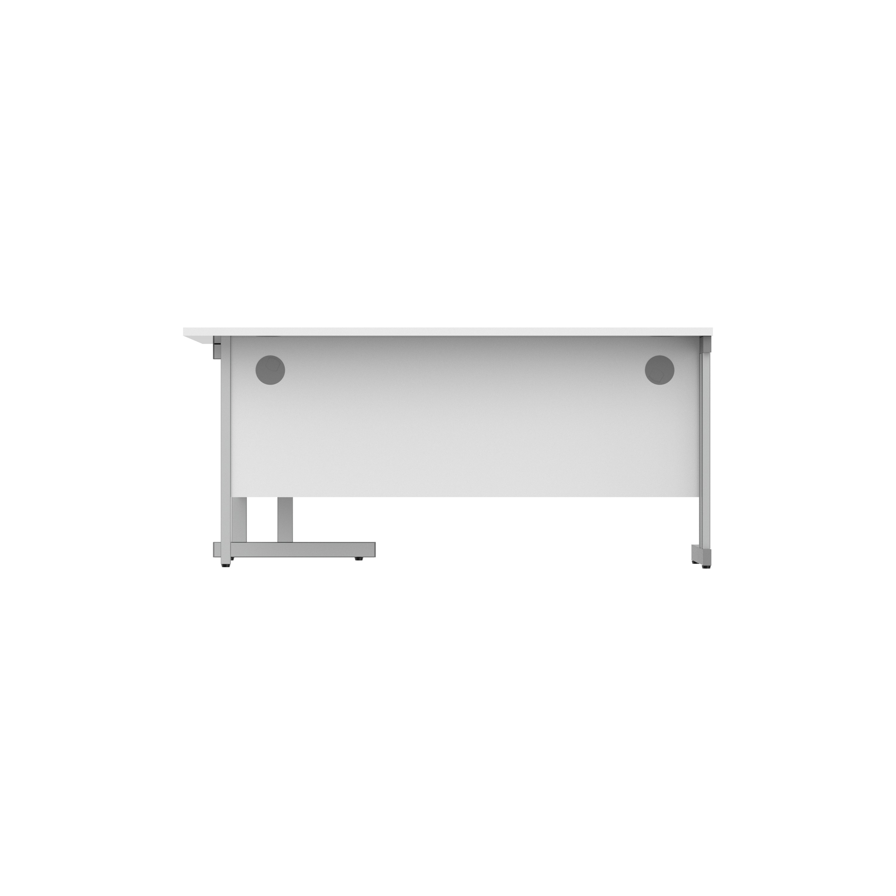 Office Right Hand Corner Desk with Steel Double Upright Cantilever Frame (FSC) | 1600X1200 | Arctic White/Graphite thumbnail 5