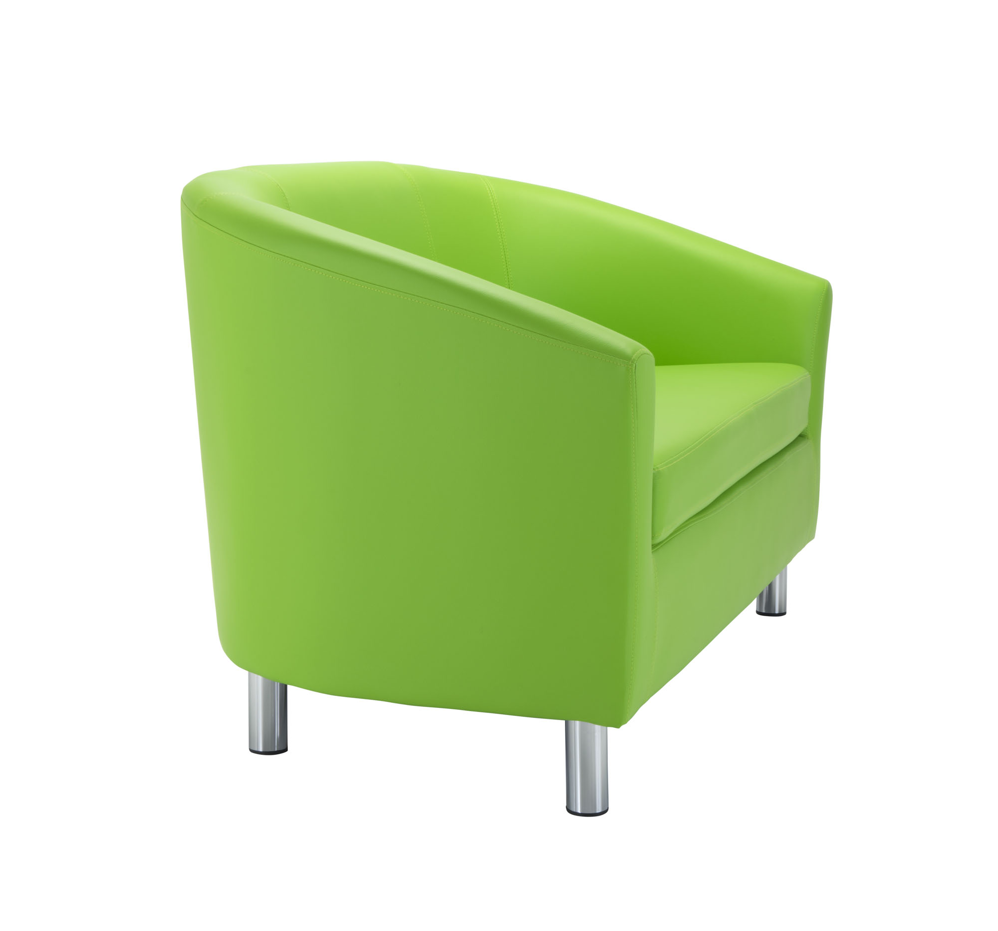 Tub Sofa with Metal Feet | Lime PU thumbnail 3