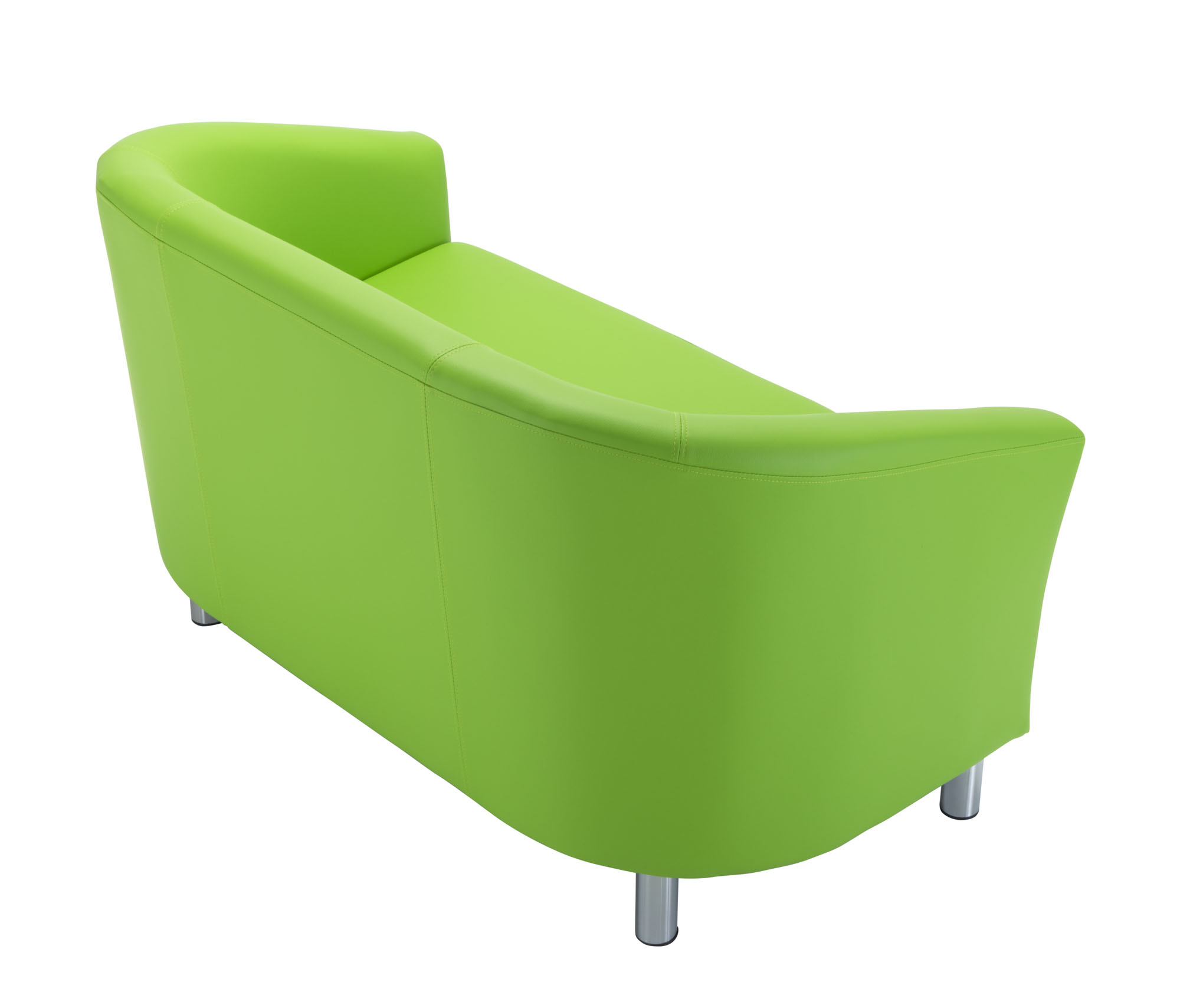 Tub Sofa with Metal Feet | Lime PU thumbnail 4