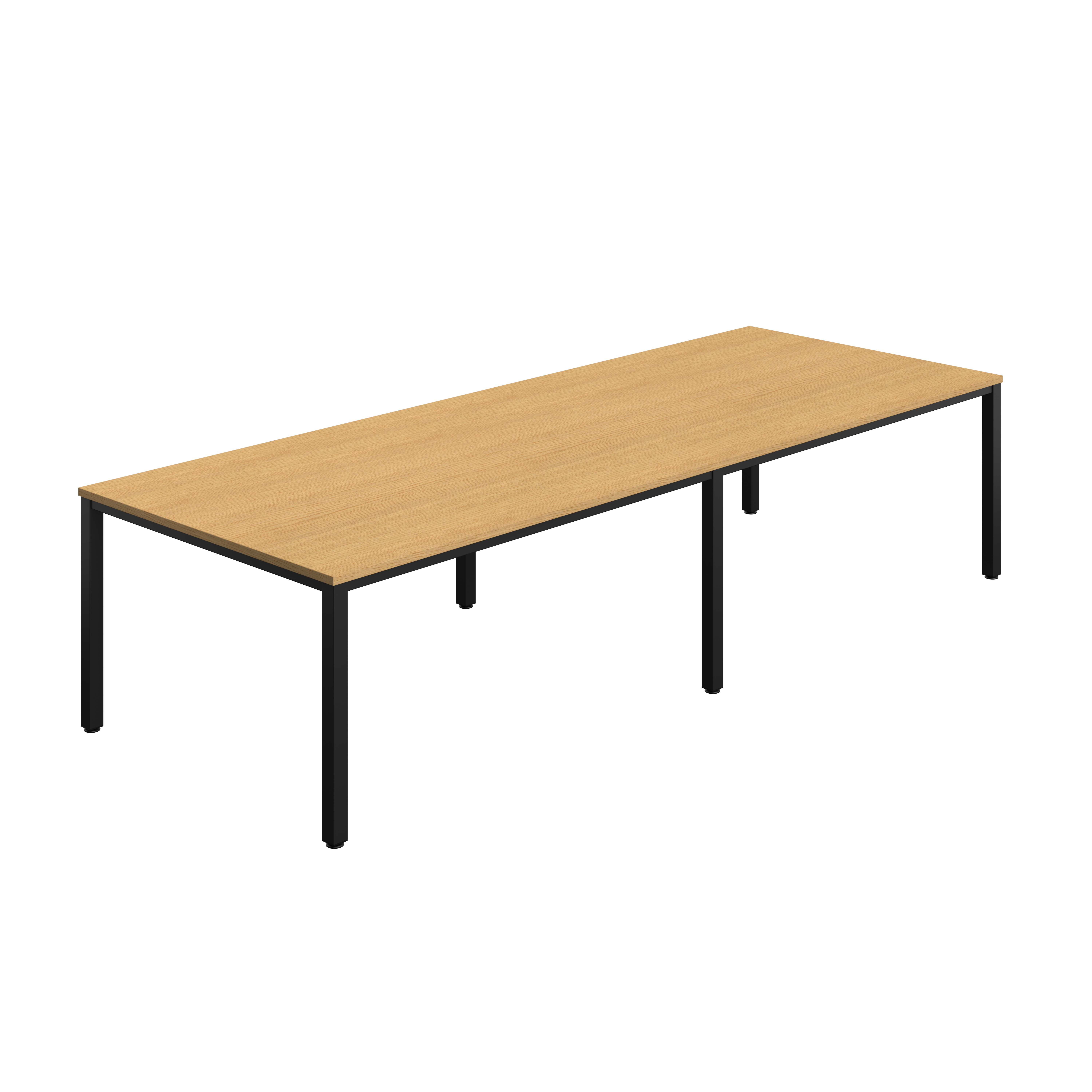 Fraction Infinity Rectangular Meeting Table (FSC) | 3200 X 1200 | Sorano Oak/Black