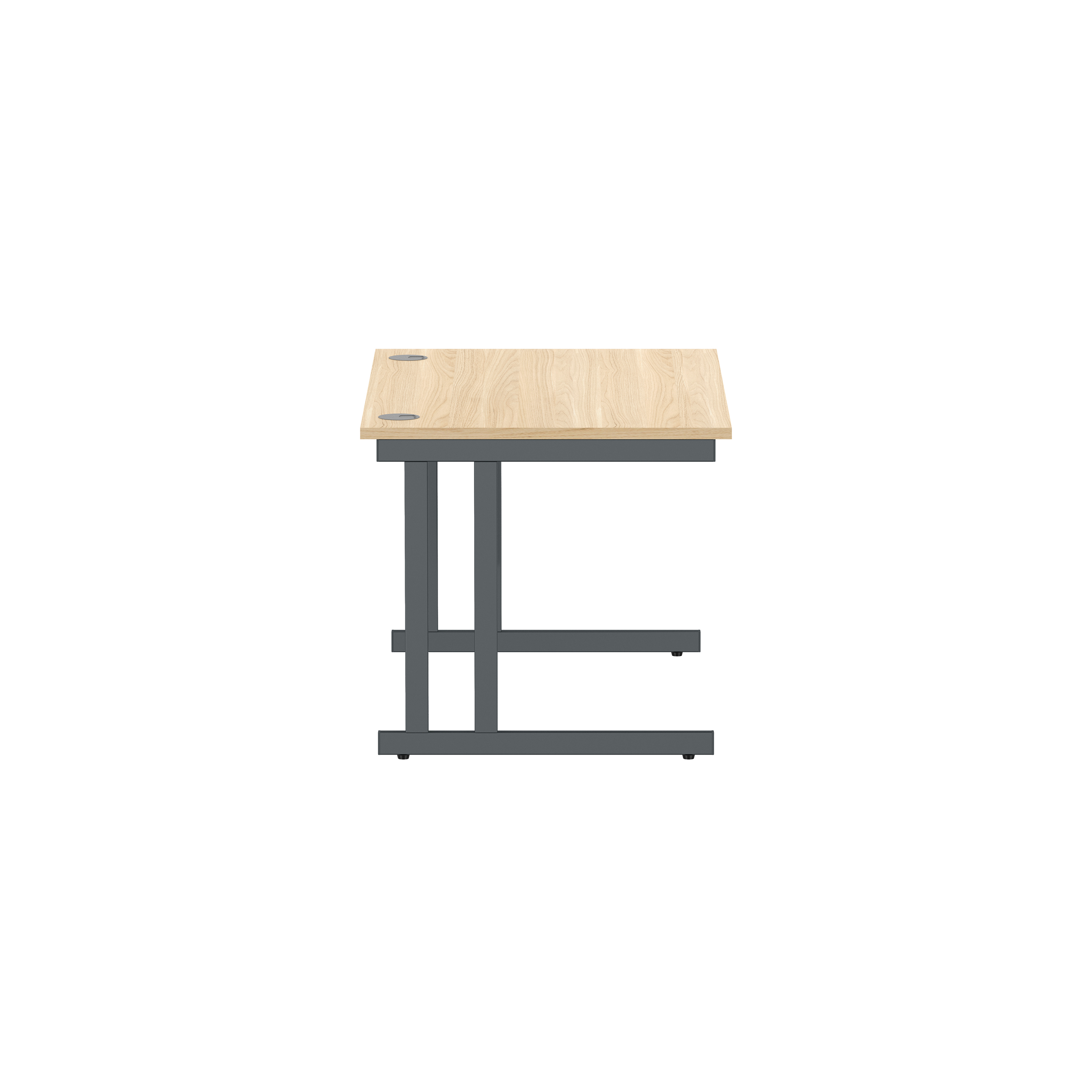 Office Rectangular Desk with Steel Double Upright Cantilever Frame (FSC) | 1200X800 | Canadian Oak/Graphite thumbnail 4