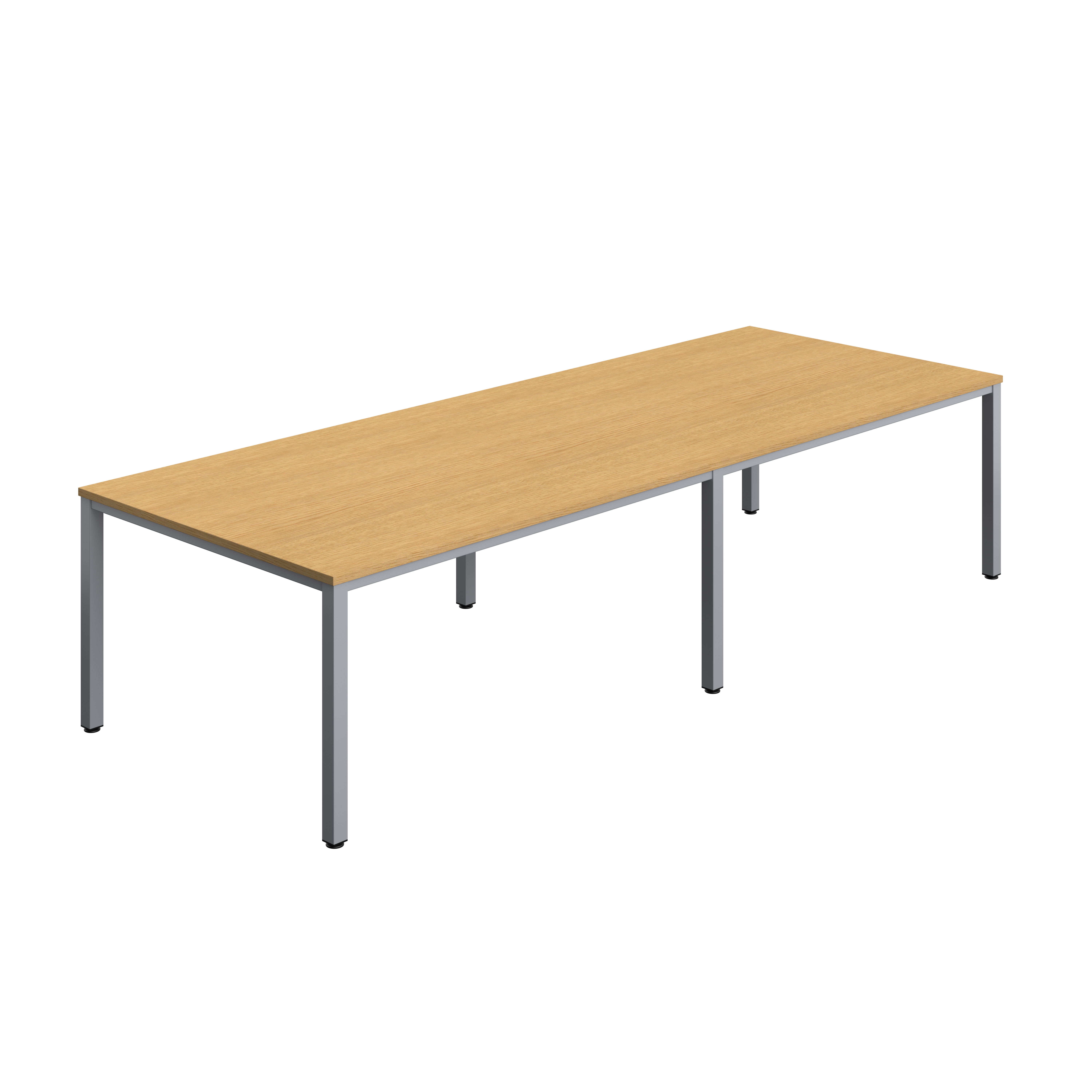 Fraction Infinity Rectangular Meeting Table (FSC) | 3200 X 1200 | Sorano Oak/Silver
