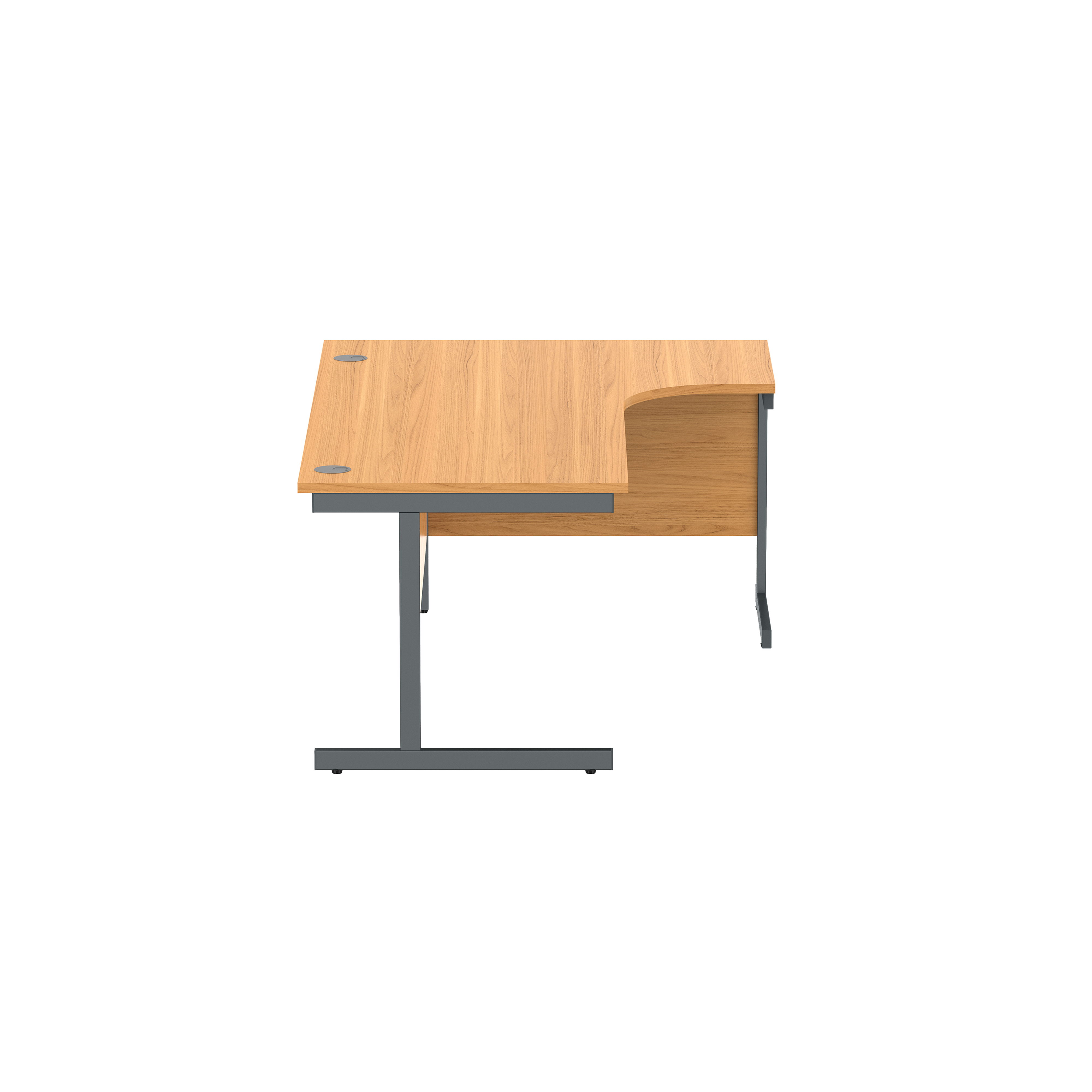 Office Right Hand Corner Desk with Steel Single Upright Cantilever Frame (FSC) | 1800X1200 | Beech/Graphite thumbnail 3