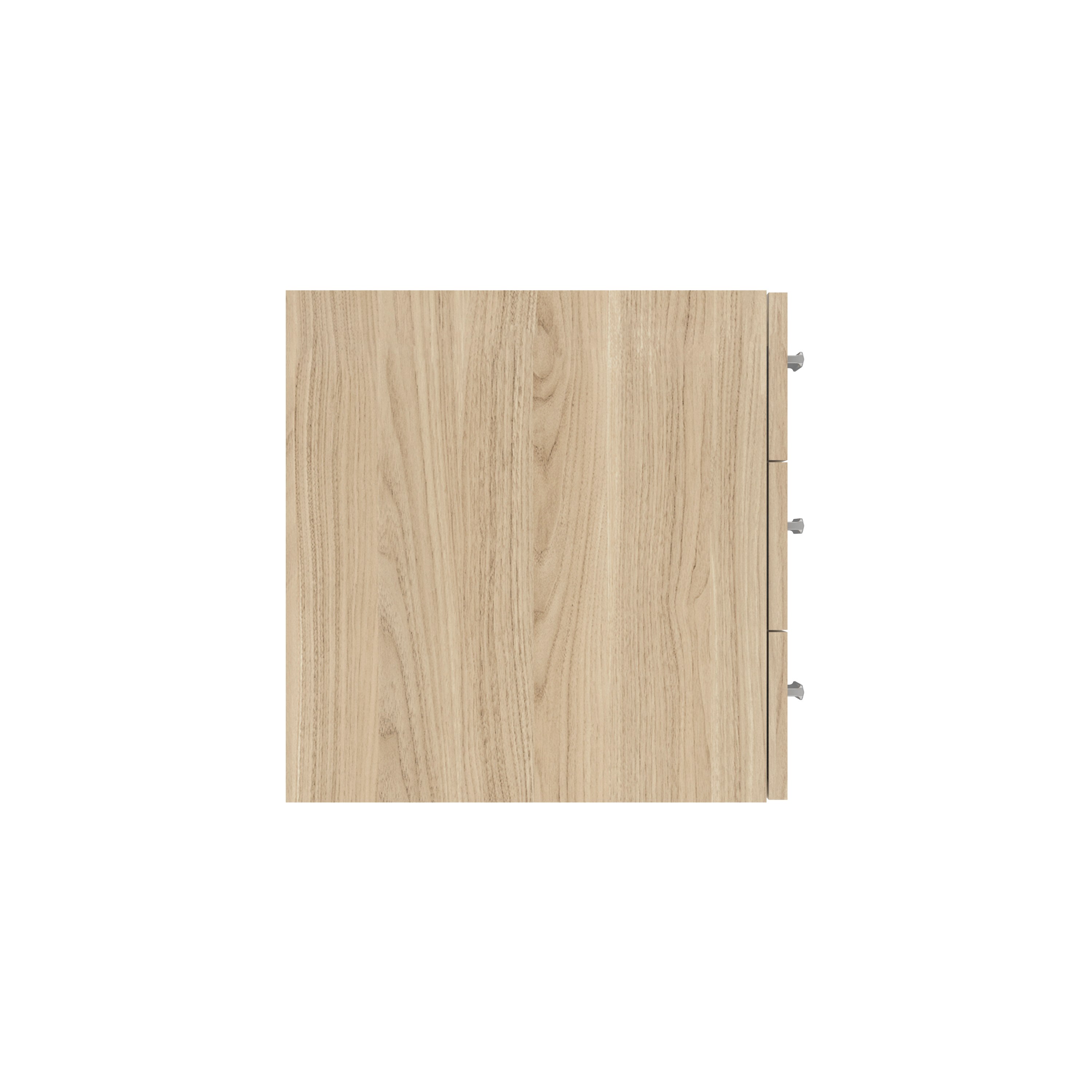Fixed Under Desk Office Storage Unit (FSC) | 3 Drawers | 600 Deep | Canadian Oak thumbnail 3