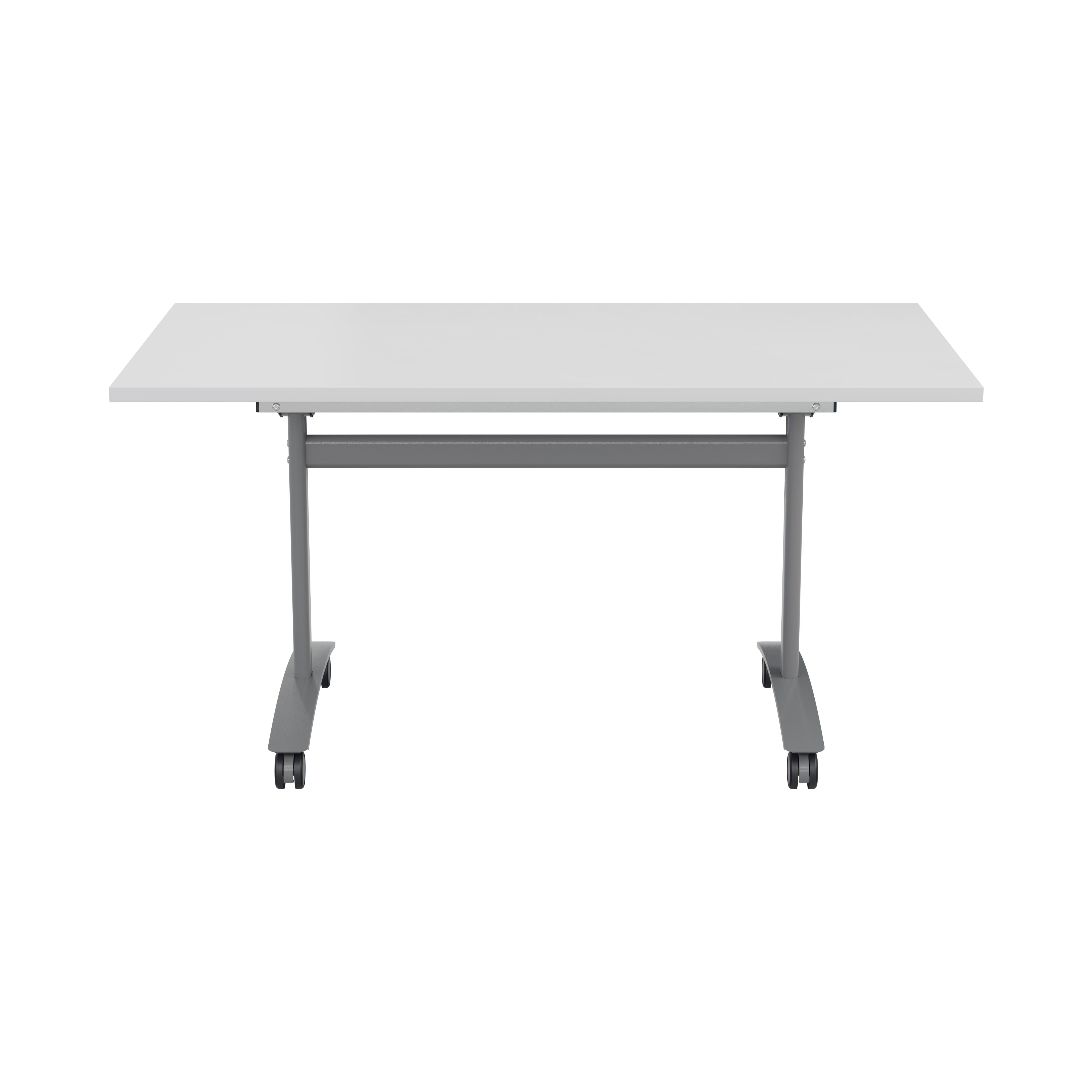 One Rectangular Tilting Table (FSC) | 1600 X 700 | White/Silver thumbnail 2