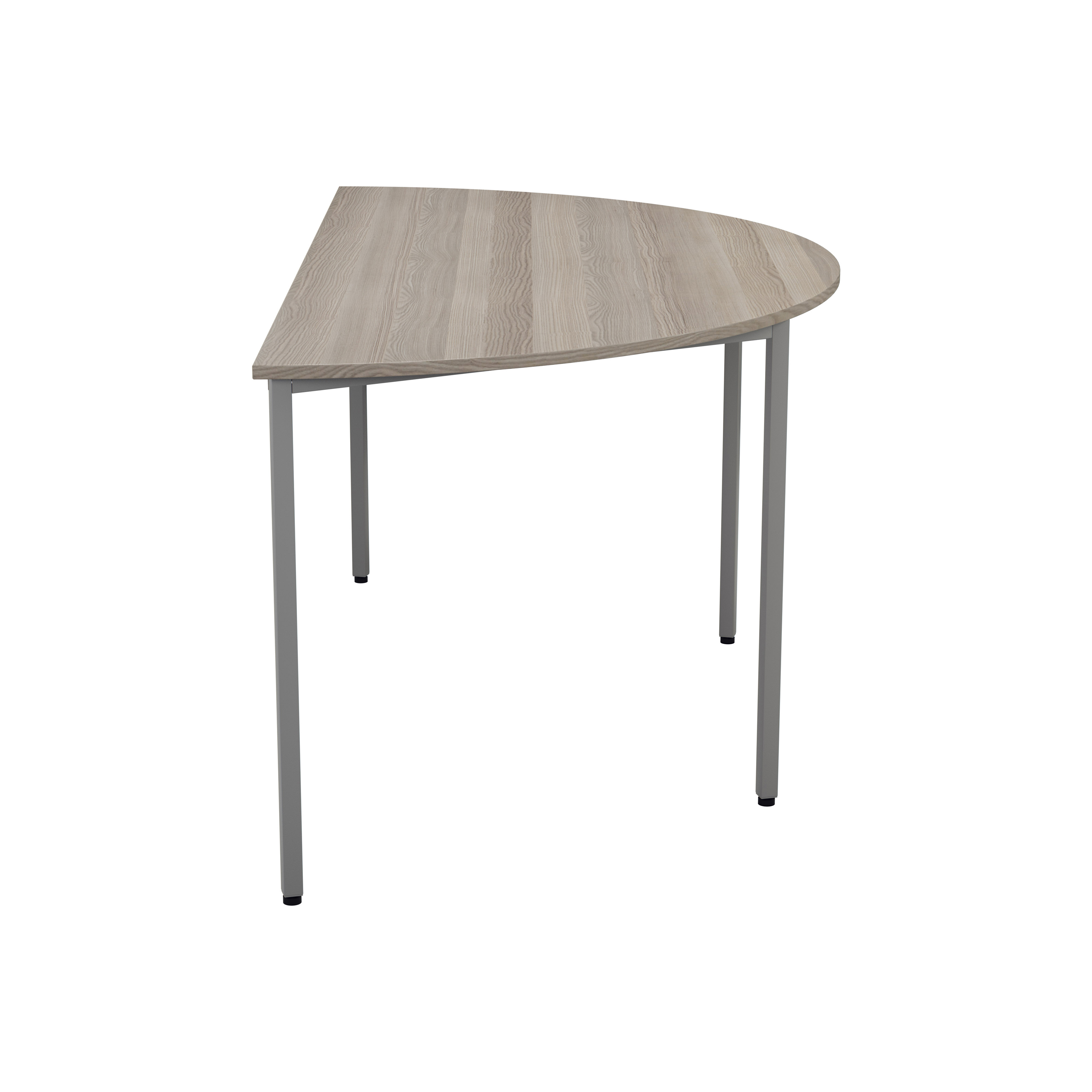 Semicircular Multipurpose Table | 1600 X 800 | Grey Oak/Silver thumbnail 3