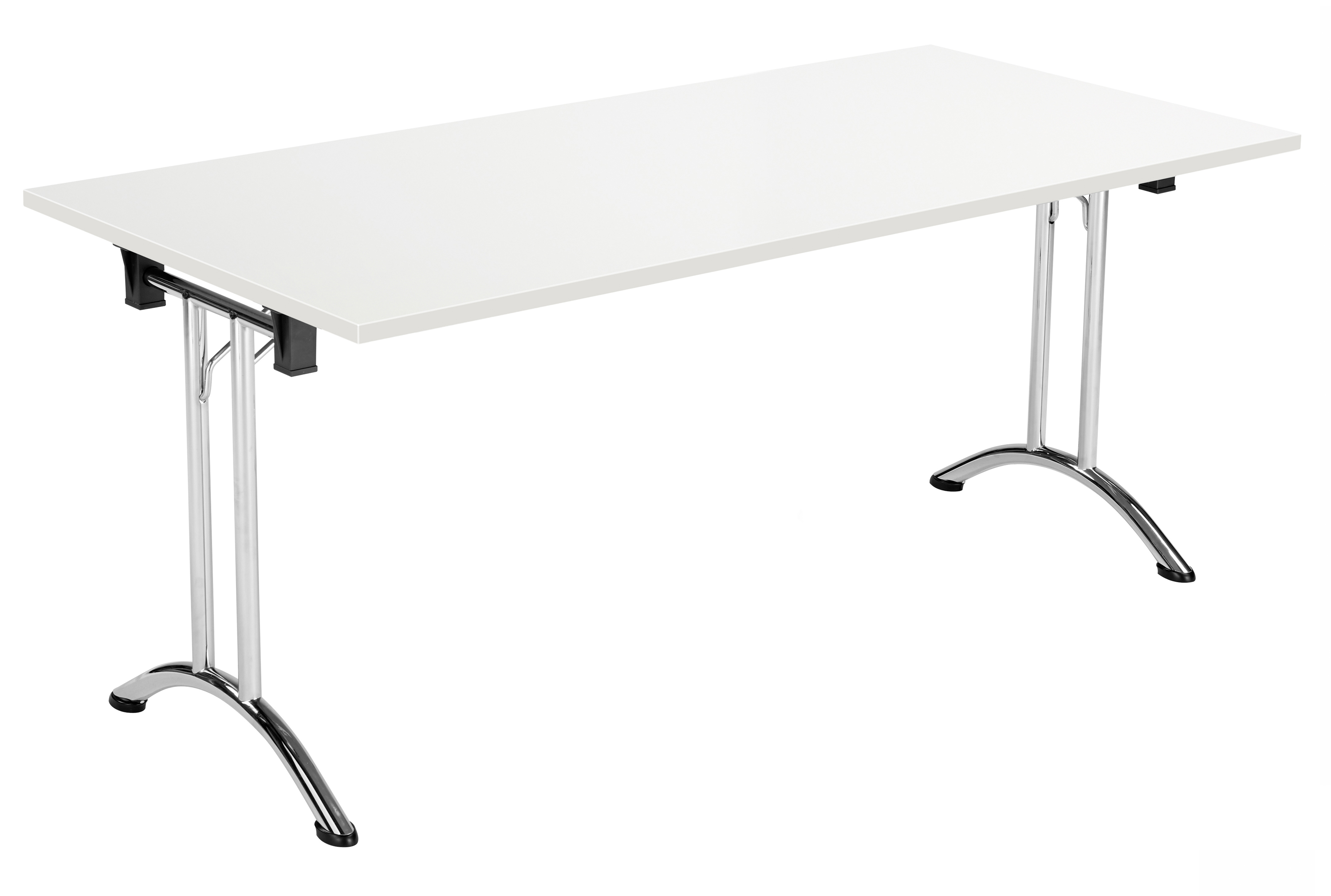 One Union Rectangular Folding Table (FSC) | 1600 X 800 | White/Chrome thumbnail 2