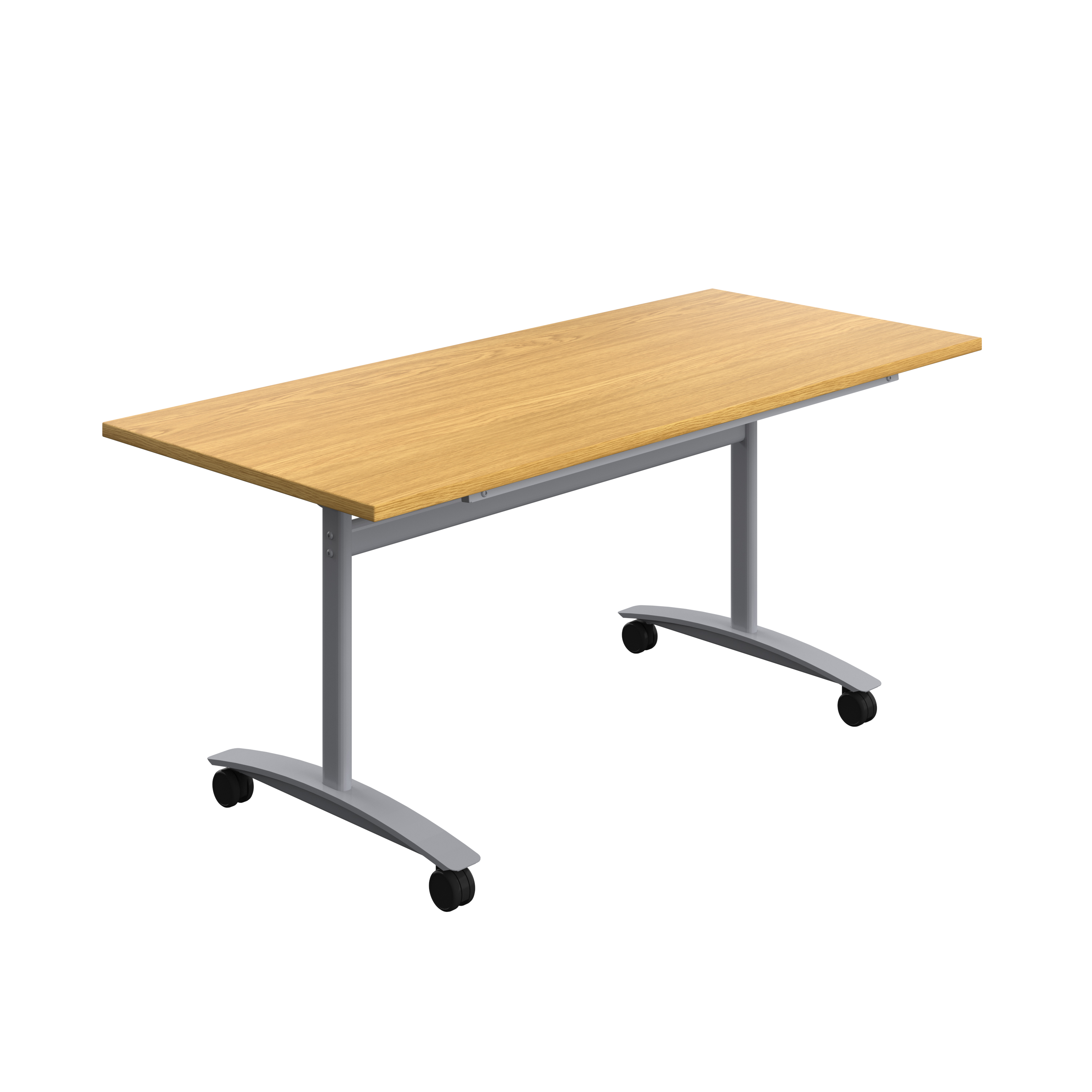 One Rectangular Tilting Table (FSC) | 1600 X 700 | Nova Oak/Silver
